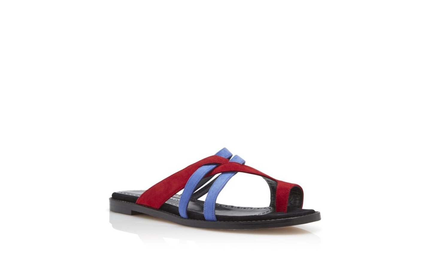 Red and Purple Suede Flat Strappy Sandals, WERE £585 NOW £293