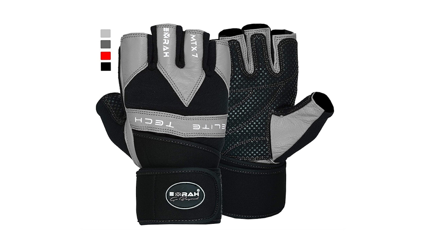A pair of weight lifting gloves
