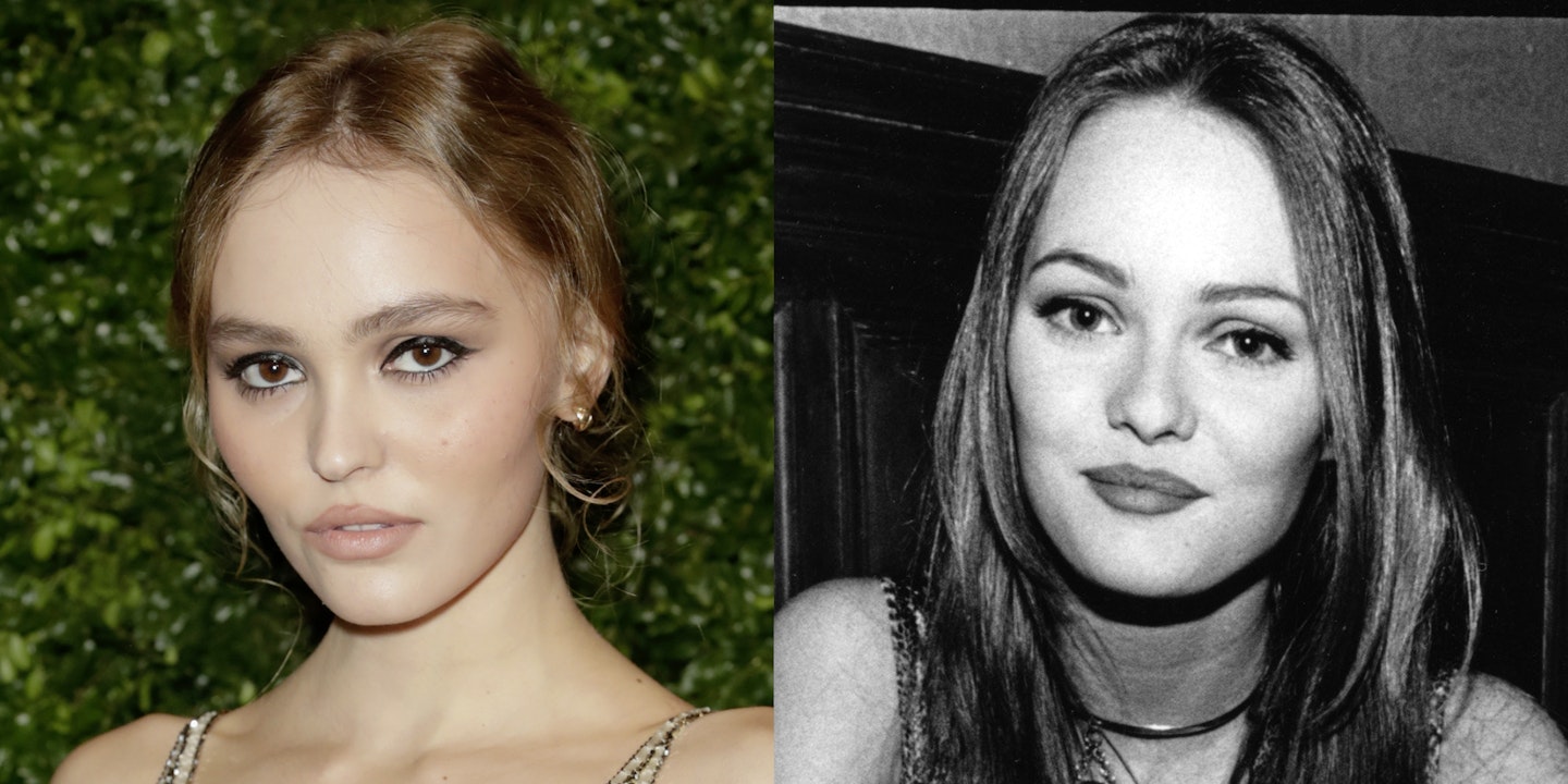 Lily-Rose Depp and Vanessa Paradis at same age