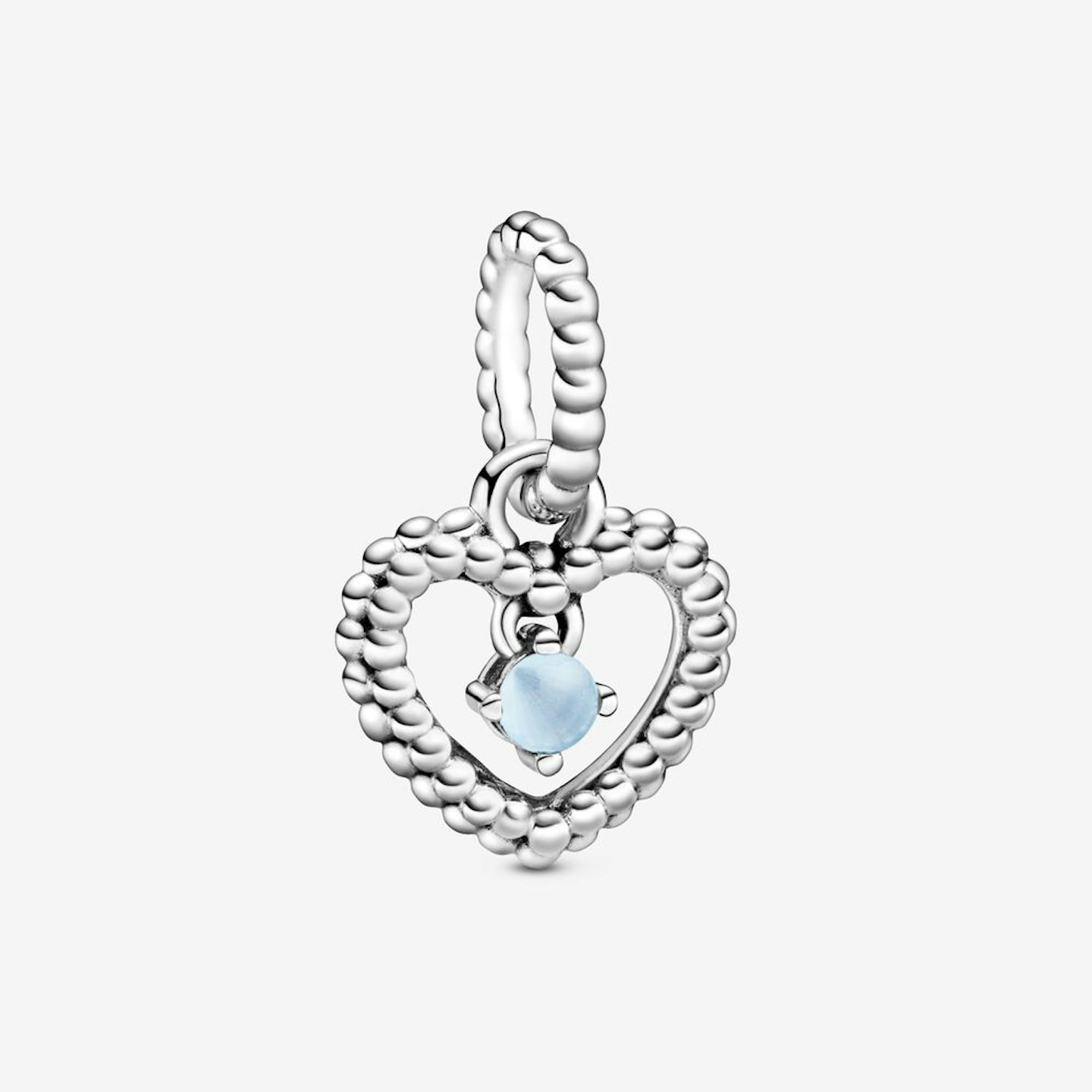 December Birthstone Heart Dangle Charm