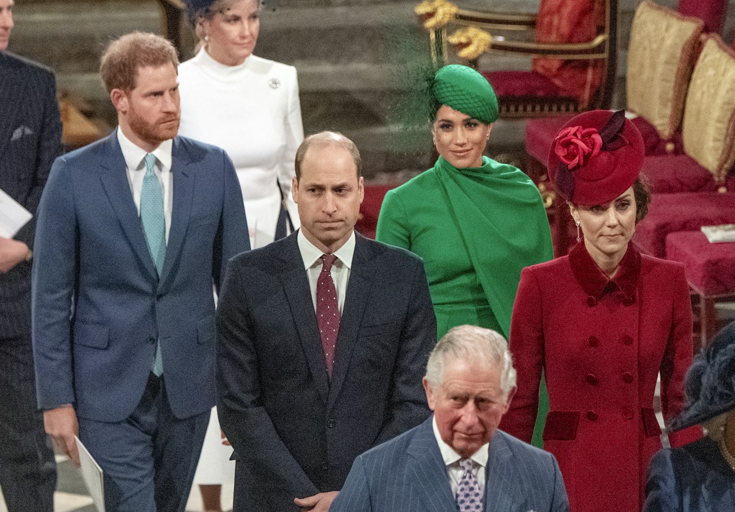 The Duke and Duchess of Cambridge and the Duke and Duchess of Sussex at the Commonwealth Ceremony