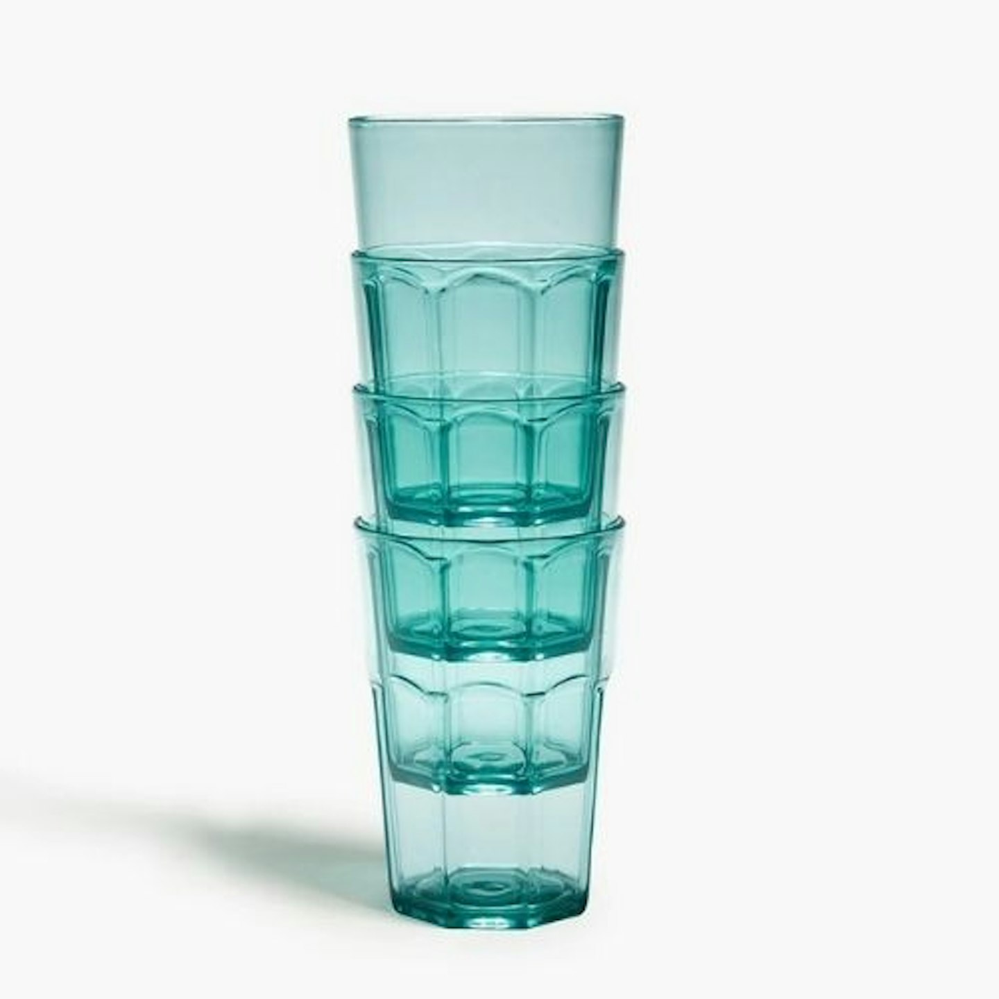 House by John Lewis Recycled Glass-Effect Fluted Picnic Tumblers