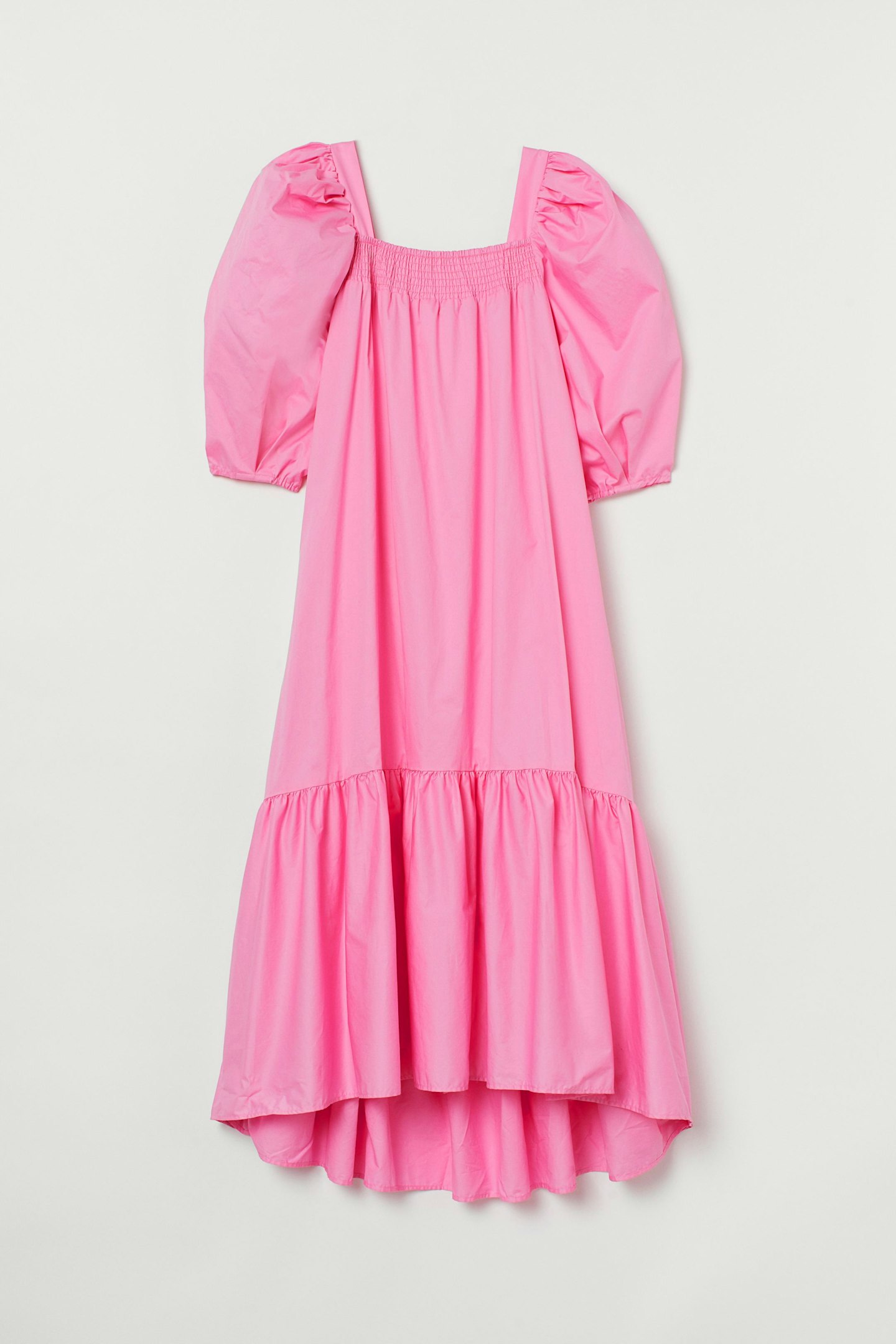 H&M, Puff-sleeved cotton dress, £19.99