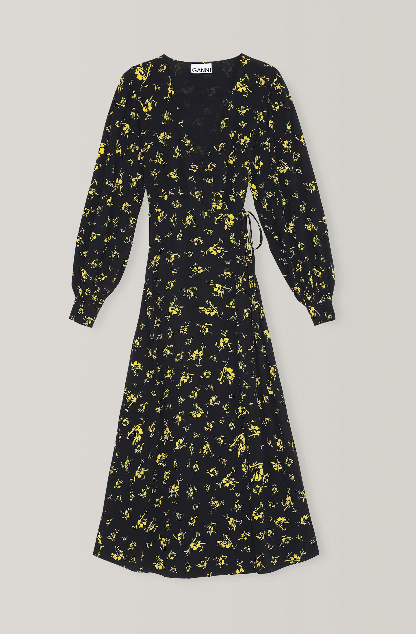 Ganni, Printed Crepe Wrap Dress, Was £200, Now £100
