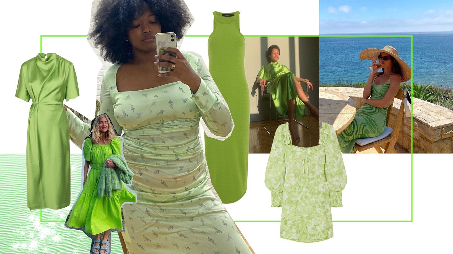green dresses shop now