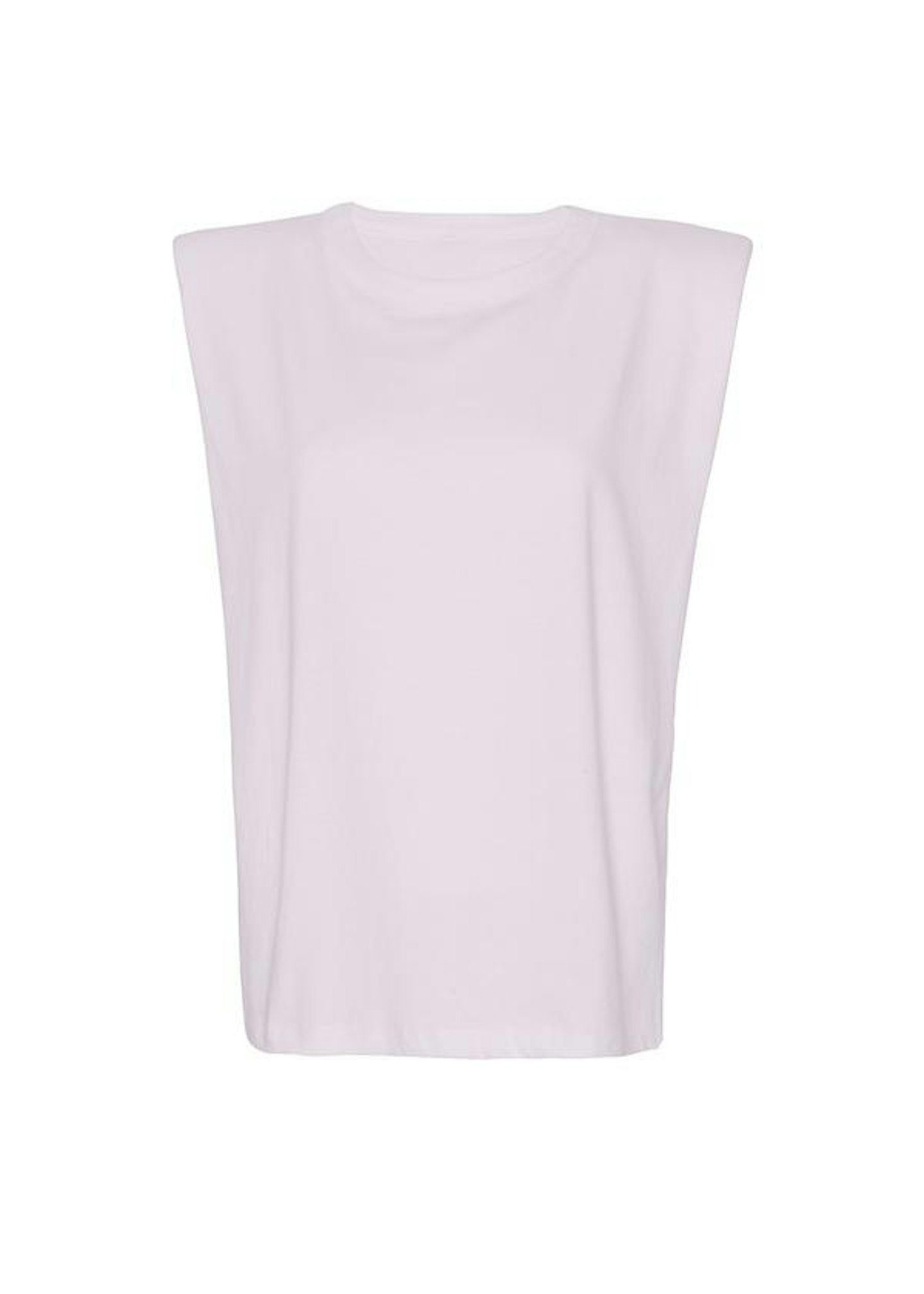 The Frankie Shop, Eva Padded Shoulder Muscle T-Shirt In Lilac, £72