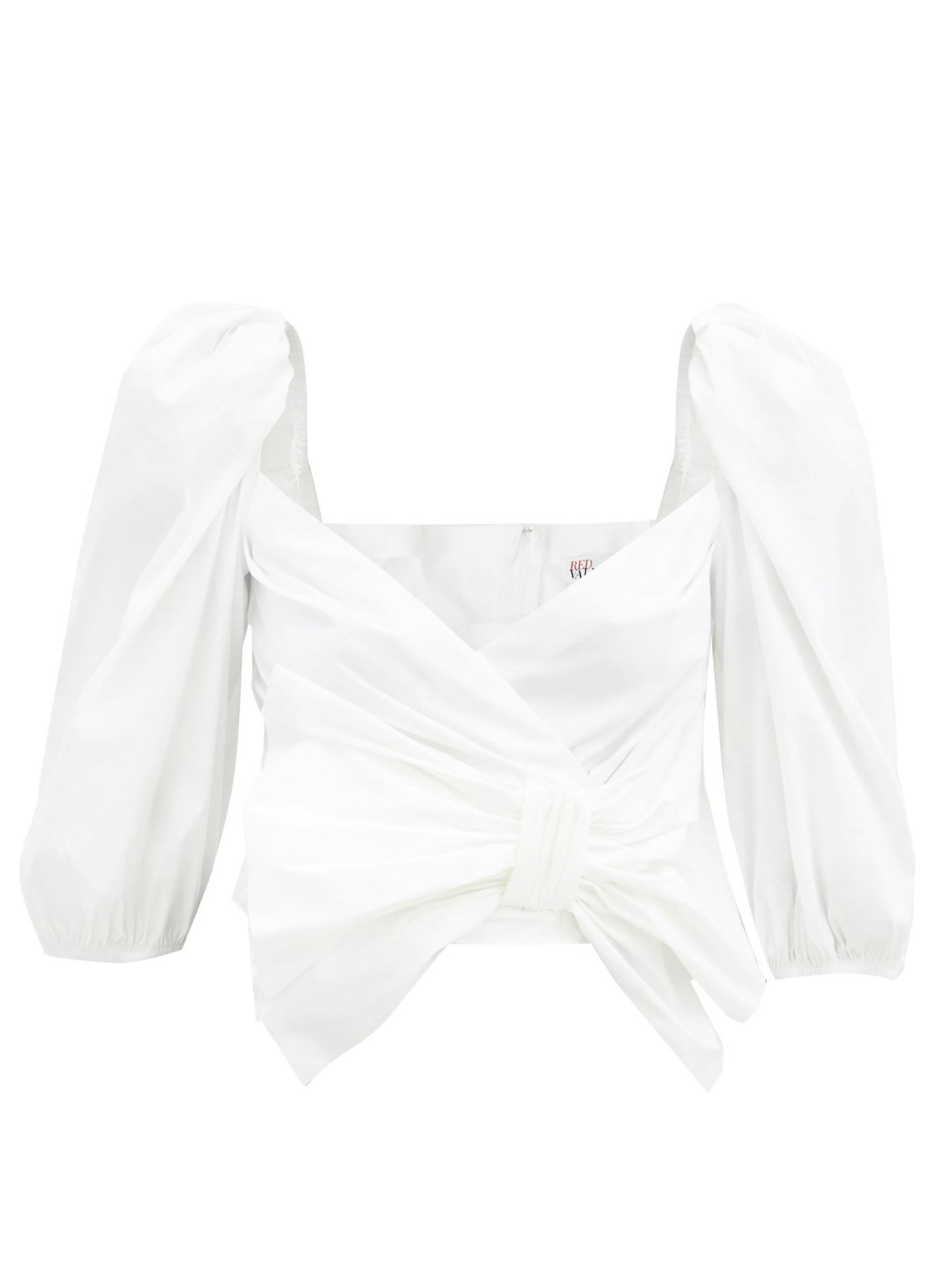 REDVALENTINO, Ruched cotton-blend blouse, £285