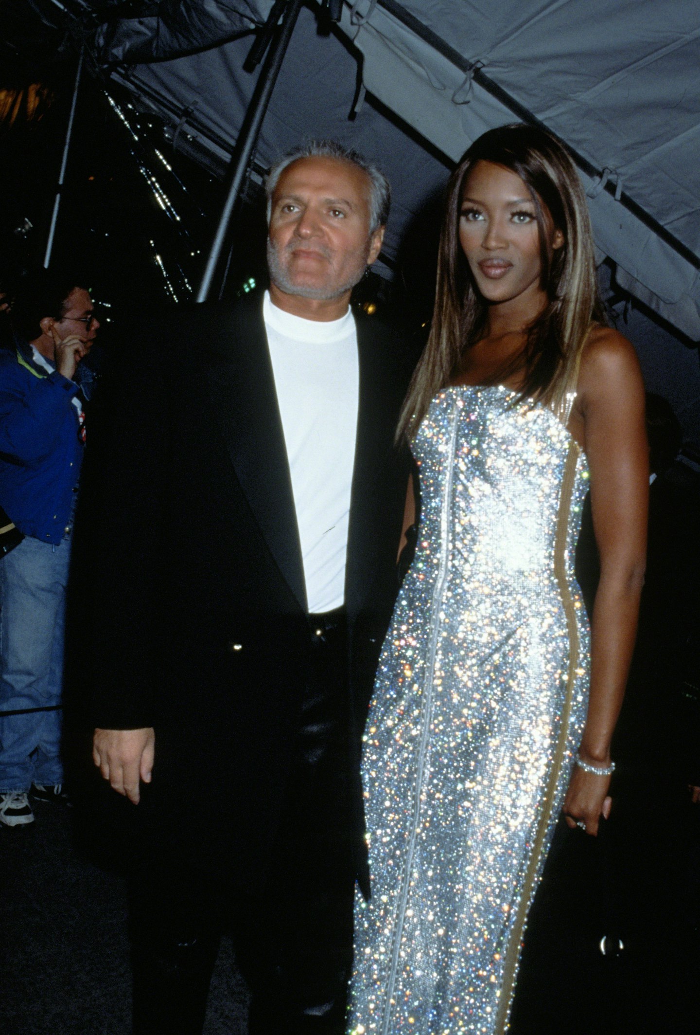 Naomi Campbell with Gianni Versace in 1995