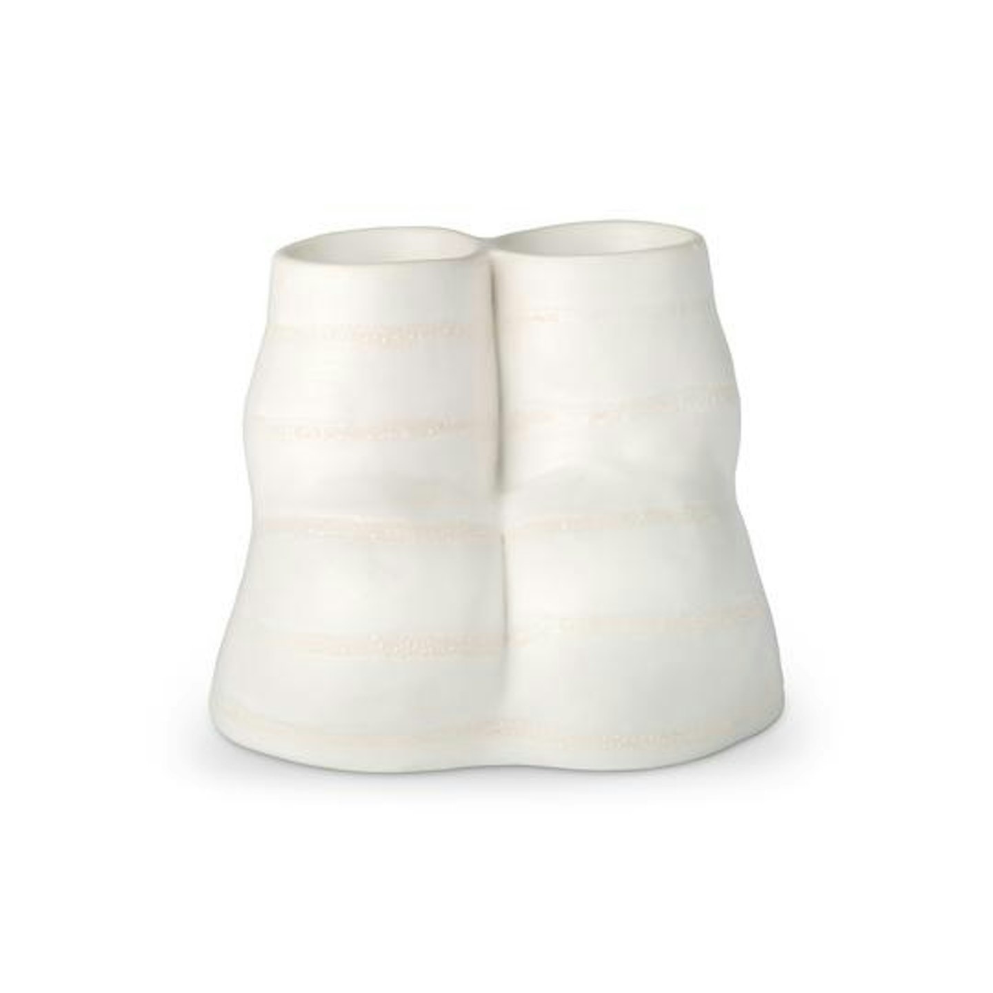 Anissa Kermiche, Double L'egg Cup / Tea-Light Holder White Striped, £120