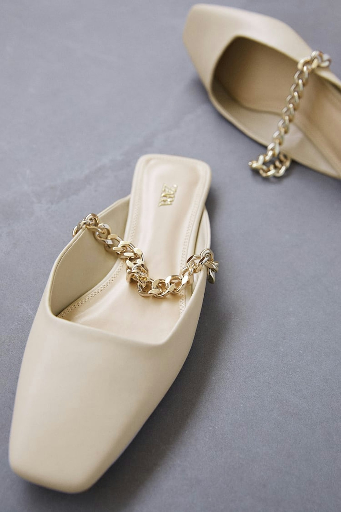 Zara, Slingback with chain, £25.99