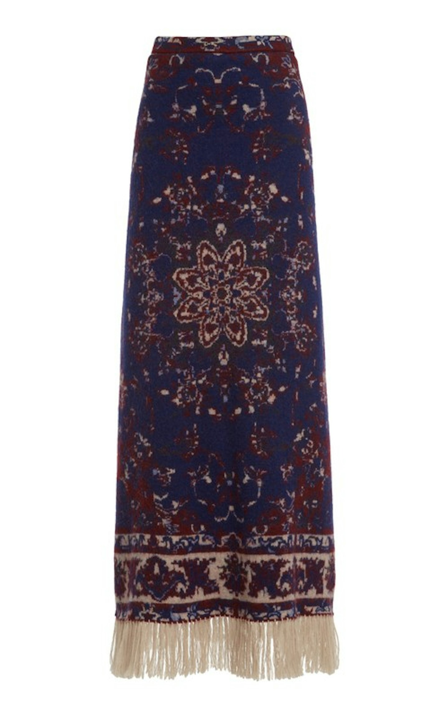 Paco Rabanne, Fringe-Trimmed Wool Jacquard Maxi Skirt, £804