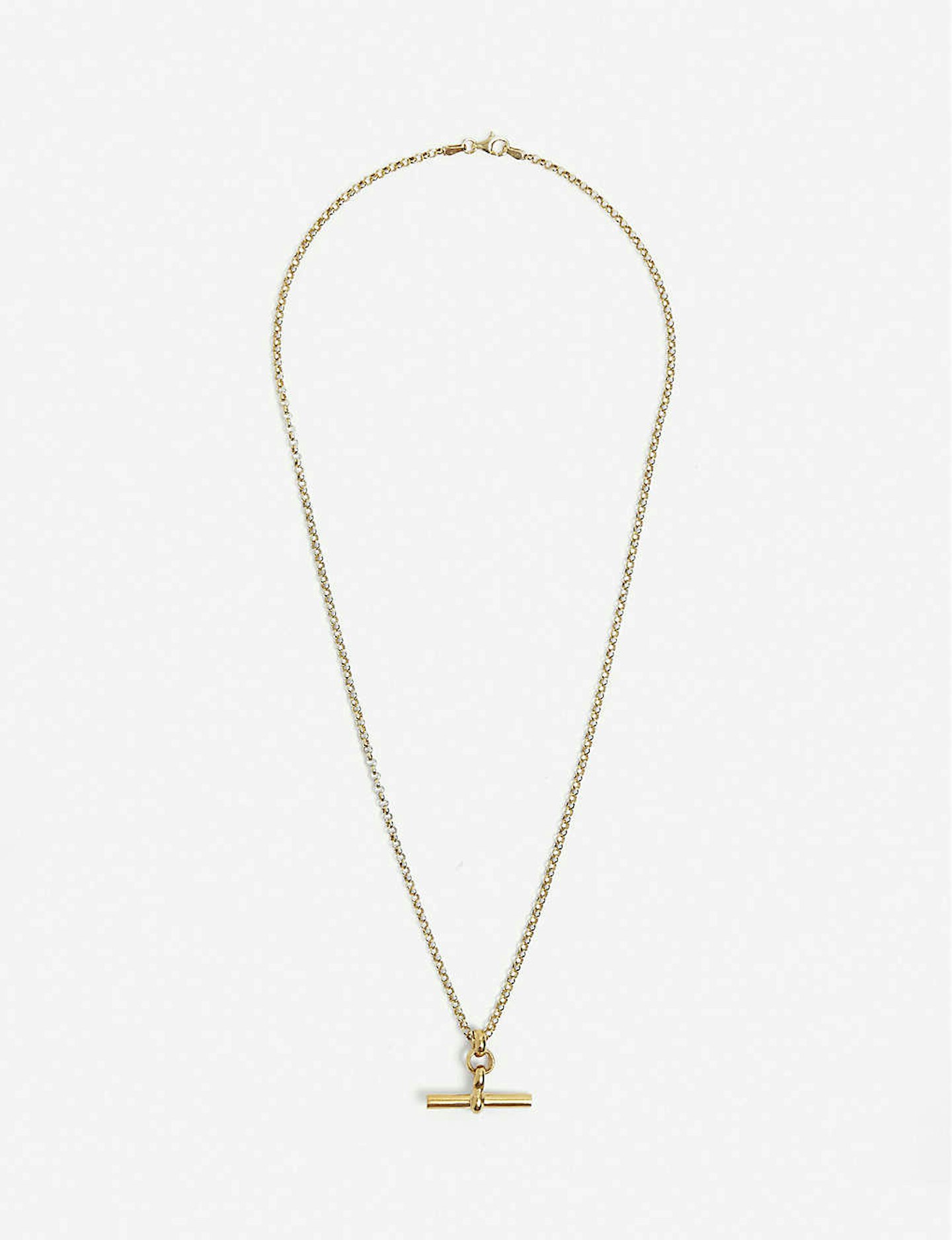 Tilly Sveaas, T-Bar Gold-Plated Sterling Silver Belcher Necklace, £100