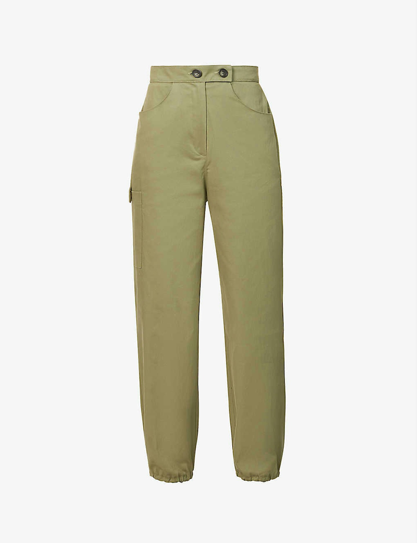 The Range, Structured Cargo High-Rise Stretch-Cotton Trousers, £280