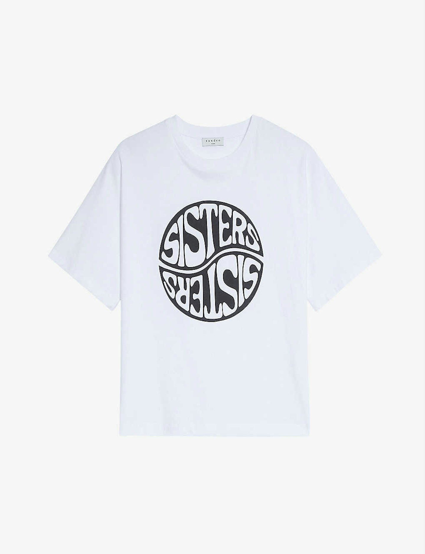Sandro, Sisty Slogan-Print Cotton T-shirt, £90