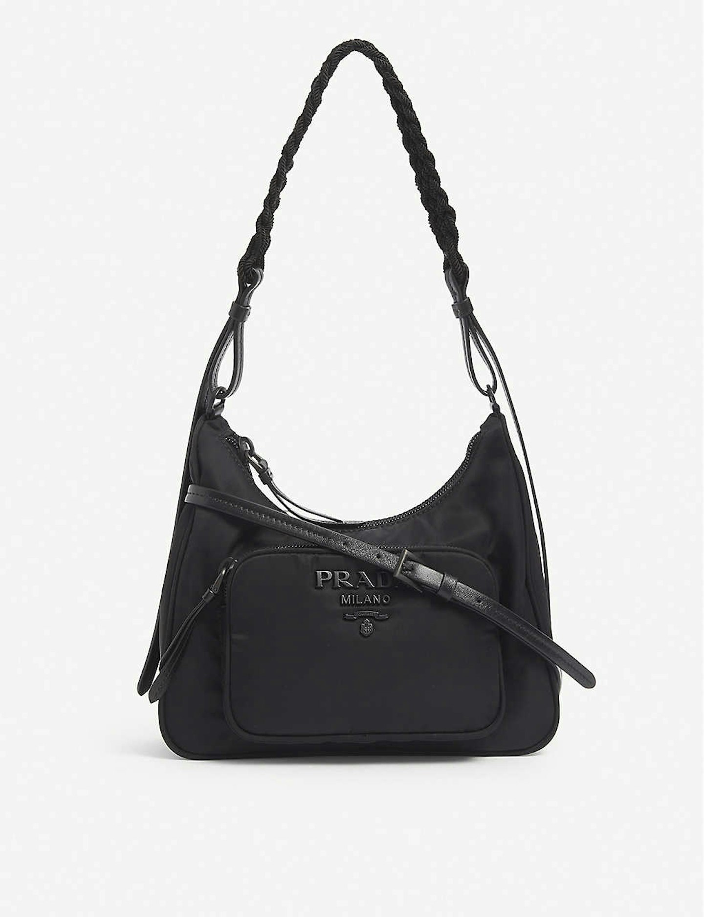 Prada, Logo-Plaque Nylon Shoulder Bag, £895