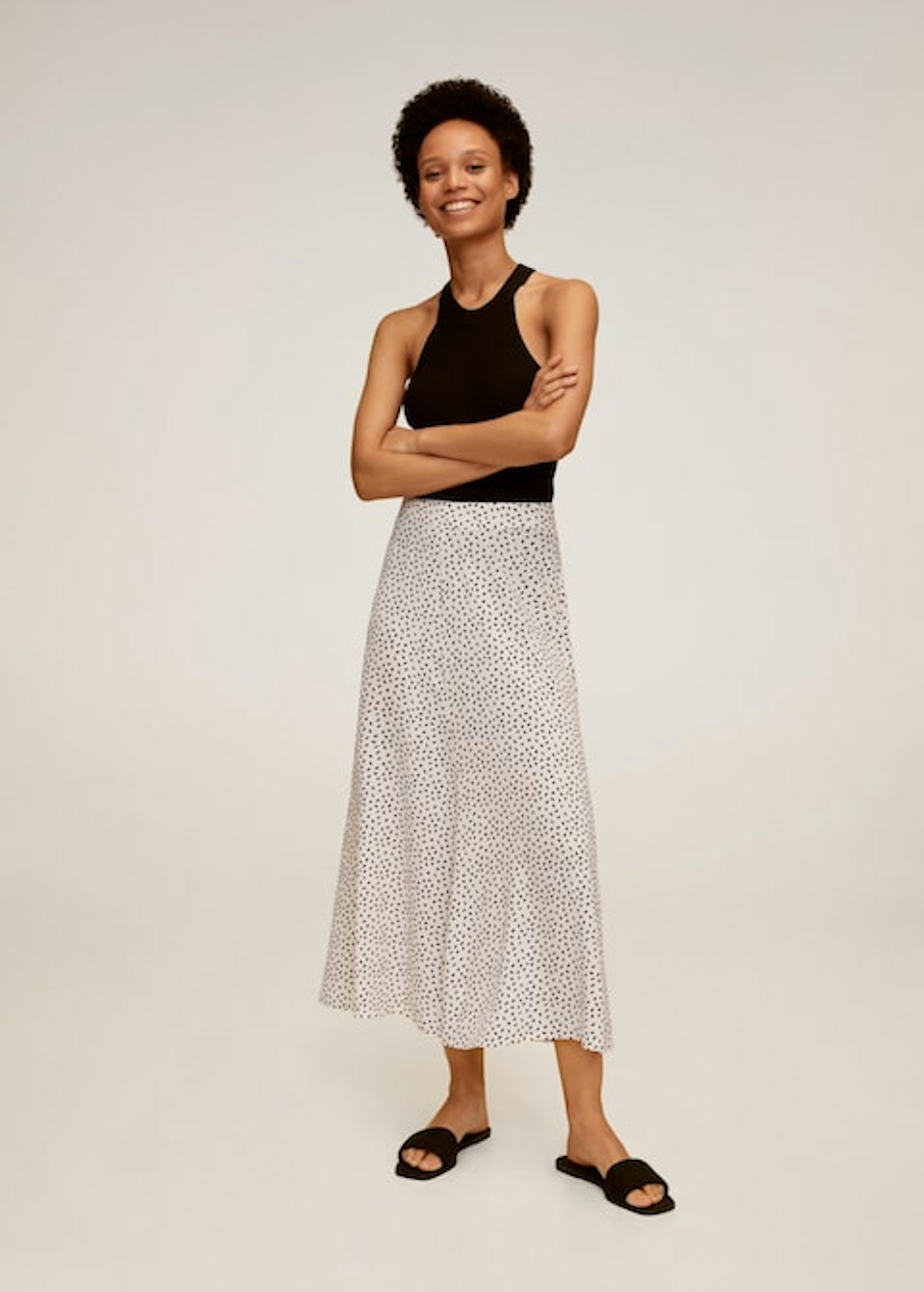 Mango, Polka Dot Midi Skirt, £19.99