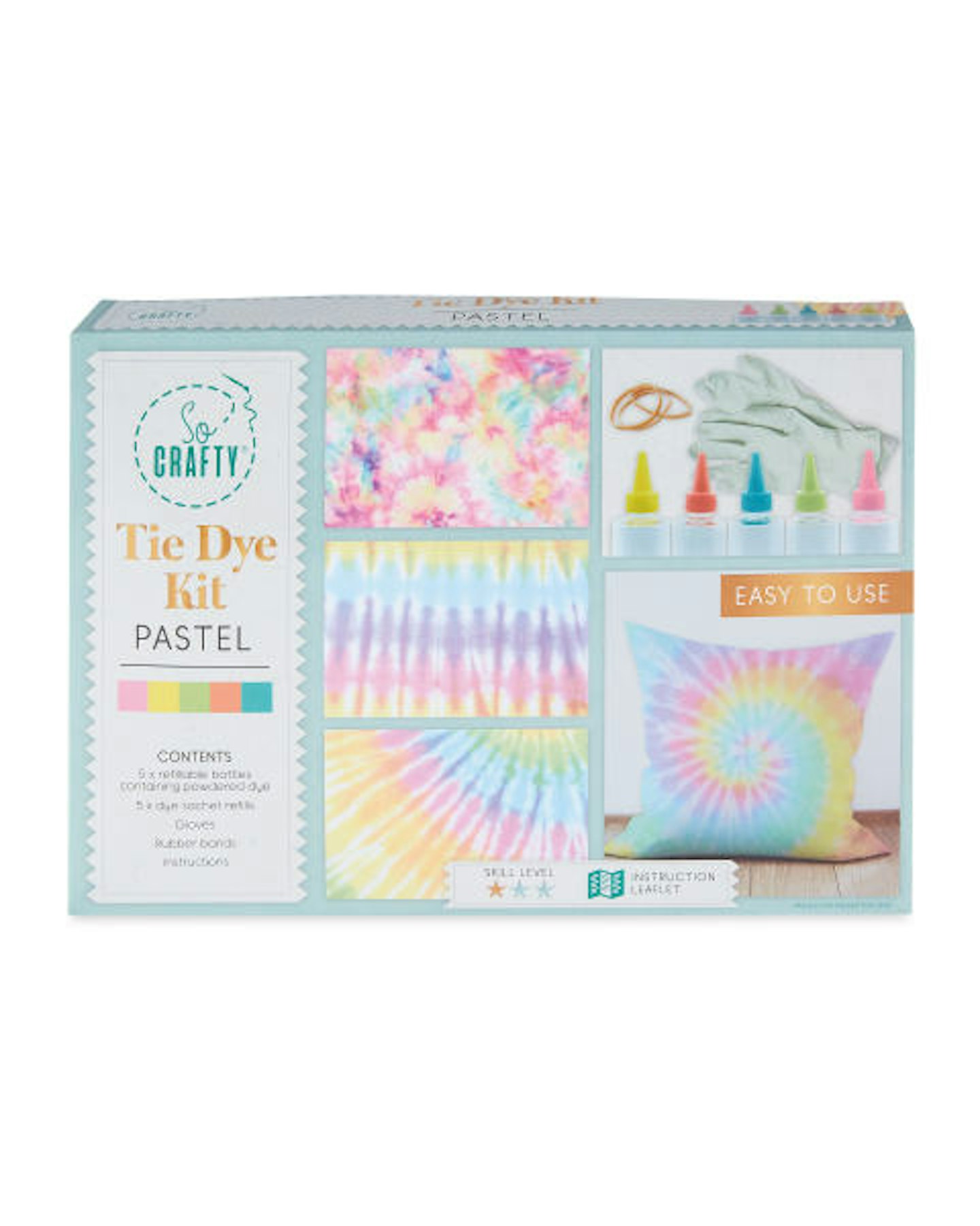 So Crafty Pastel Tie Dye Kit, £3.99