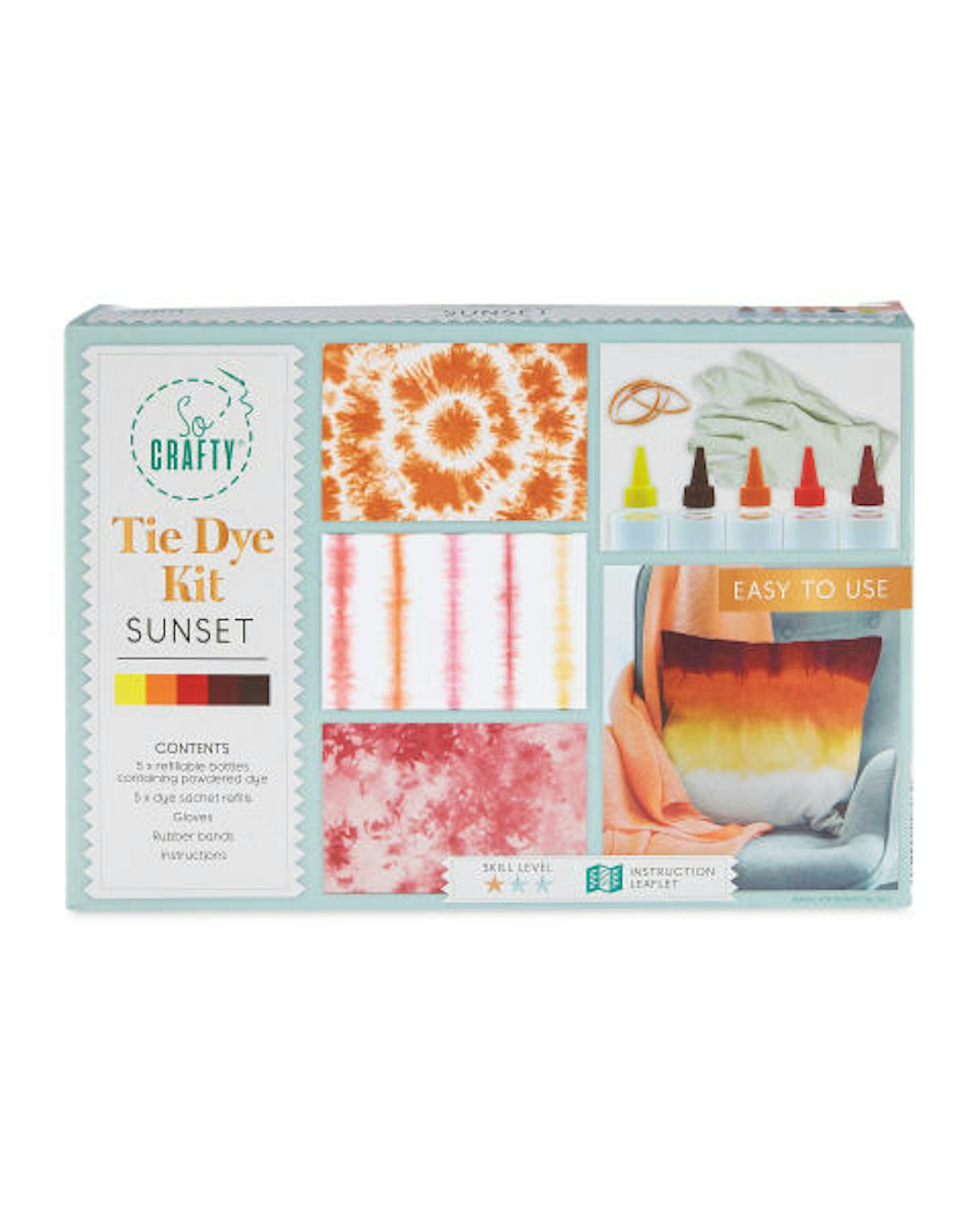 So Crafty Sunset Tie Dye Kit, £3.99