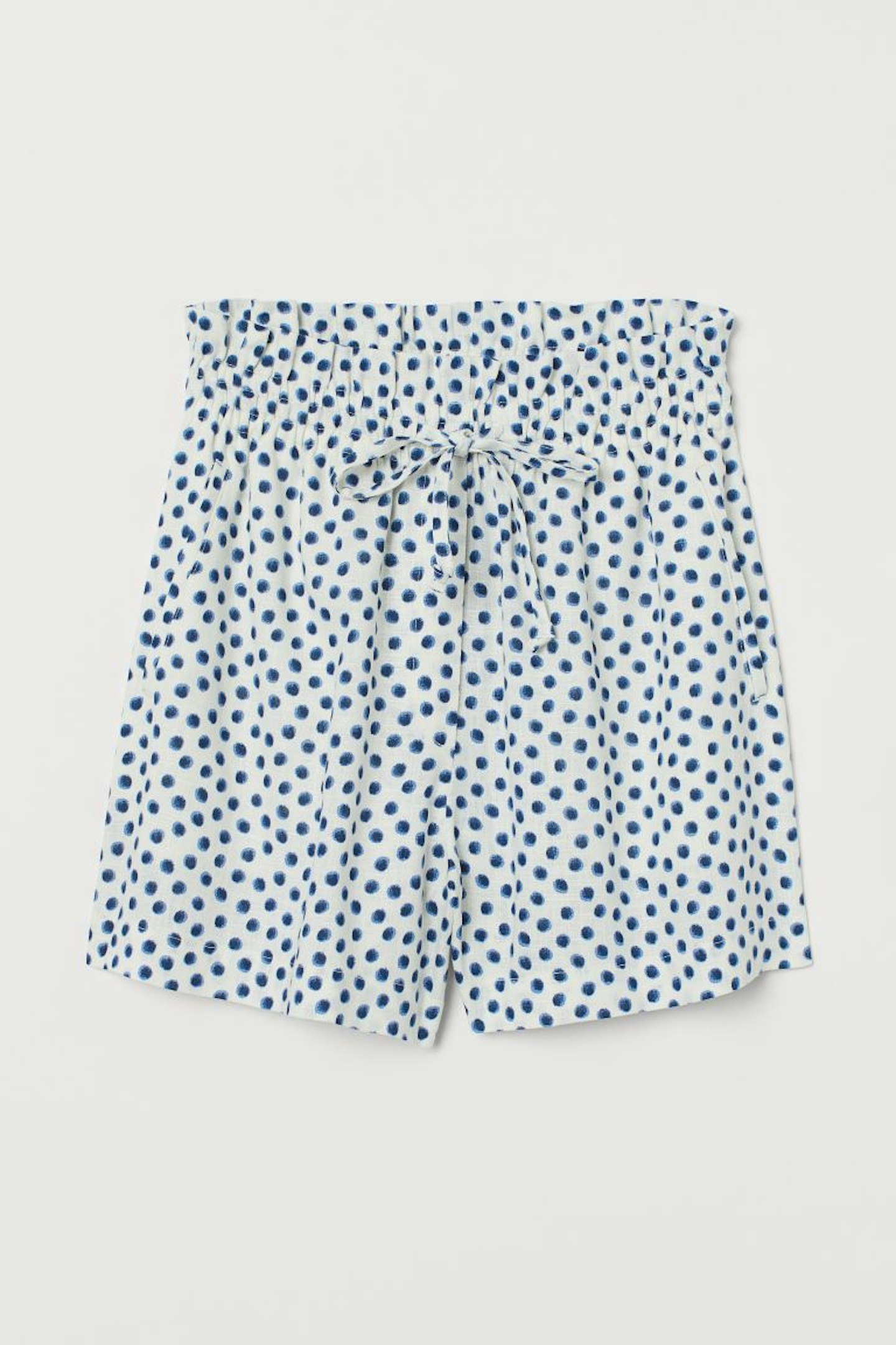 H&M, Linen-Blend Polka Dot Shorts, £14.99