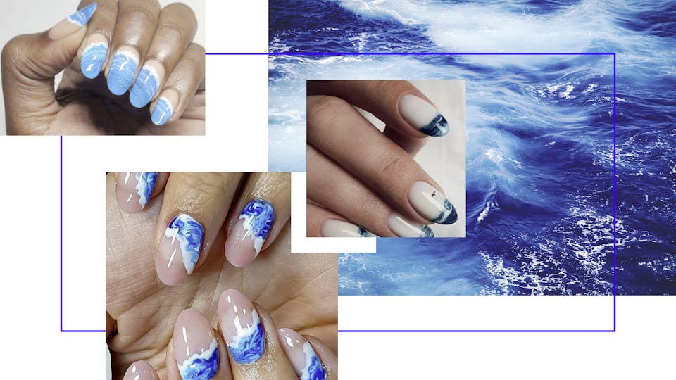 8. Ocean-inspired nail decals - wide 6