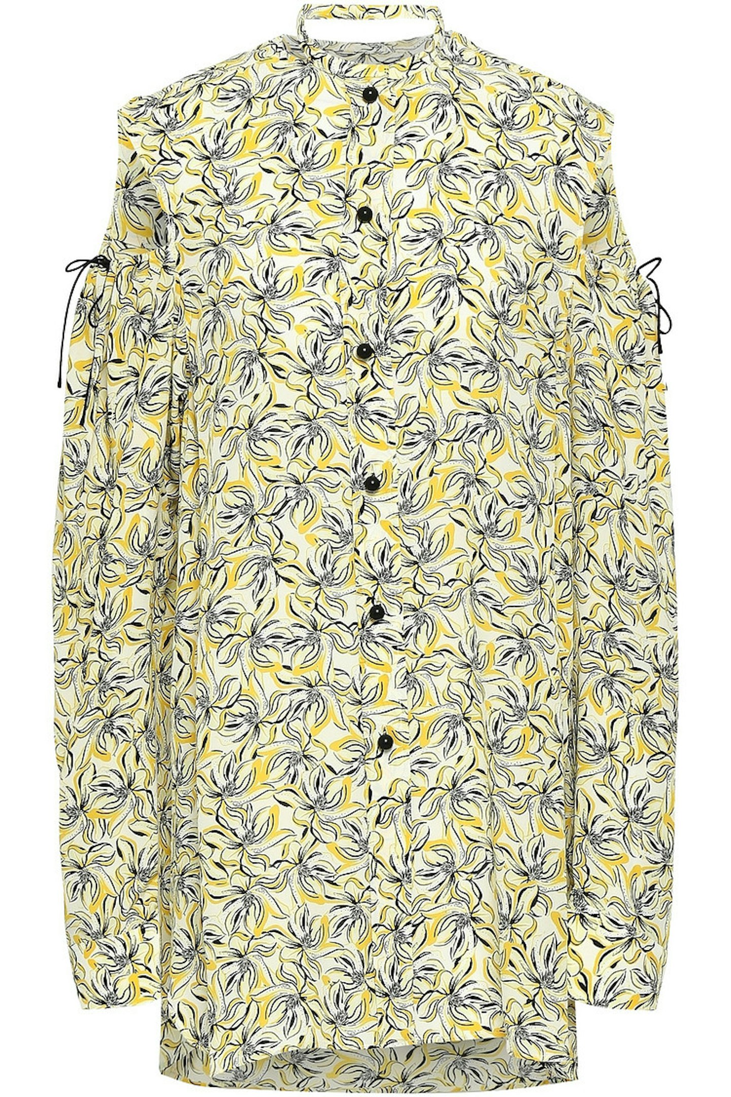 Ripley cold-shoulder cutout floral-print silk shirt  SALE £595