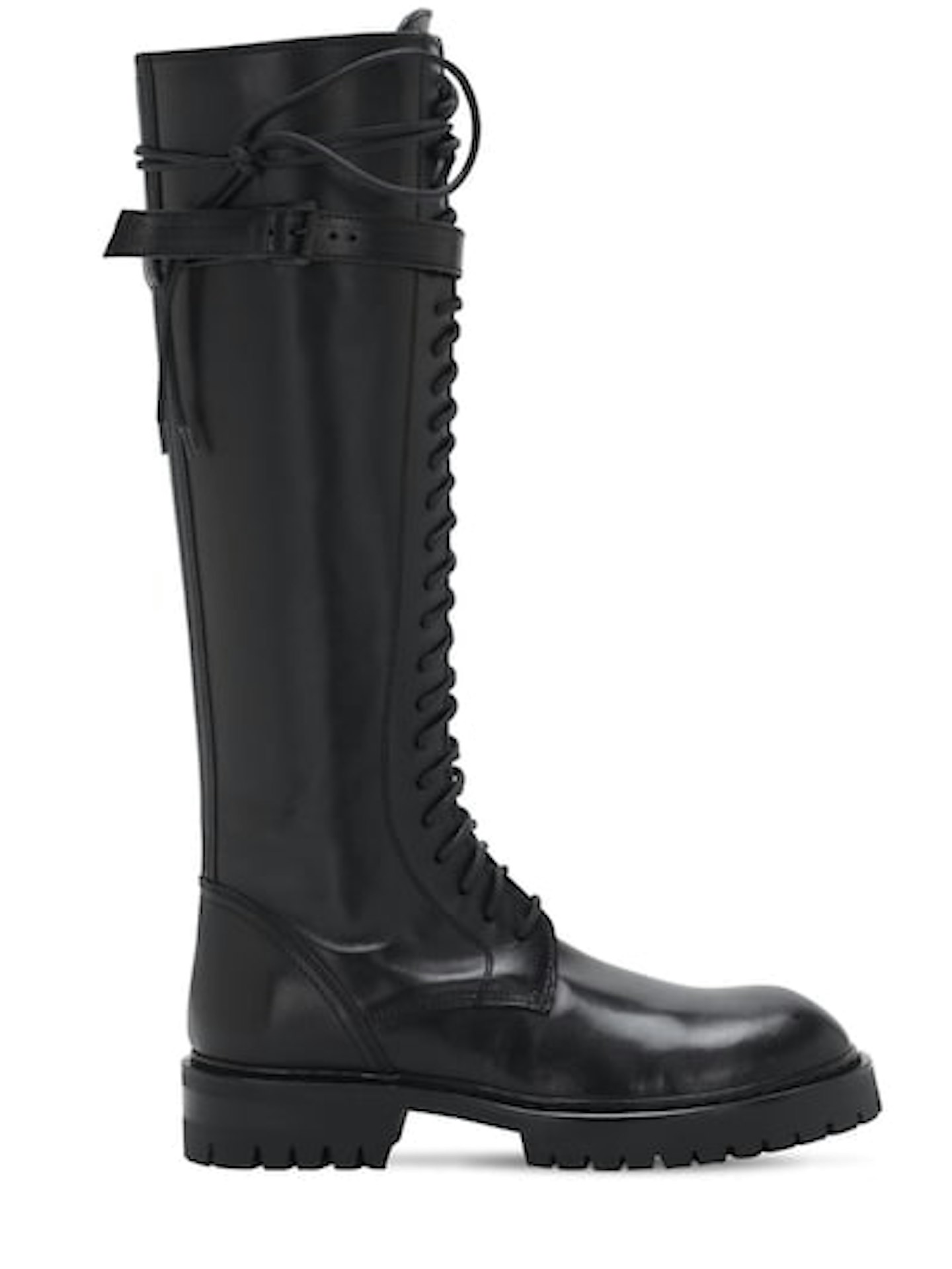 ANN DEMEULEMEESTER, 30MM TALL LEATHER BOOTS, £835.00