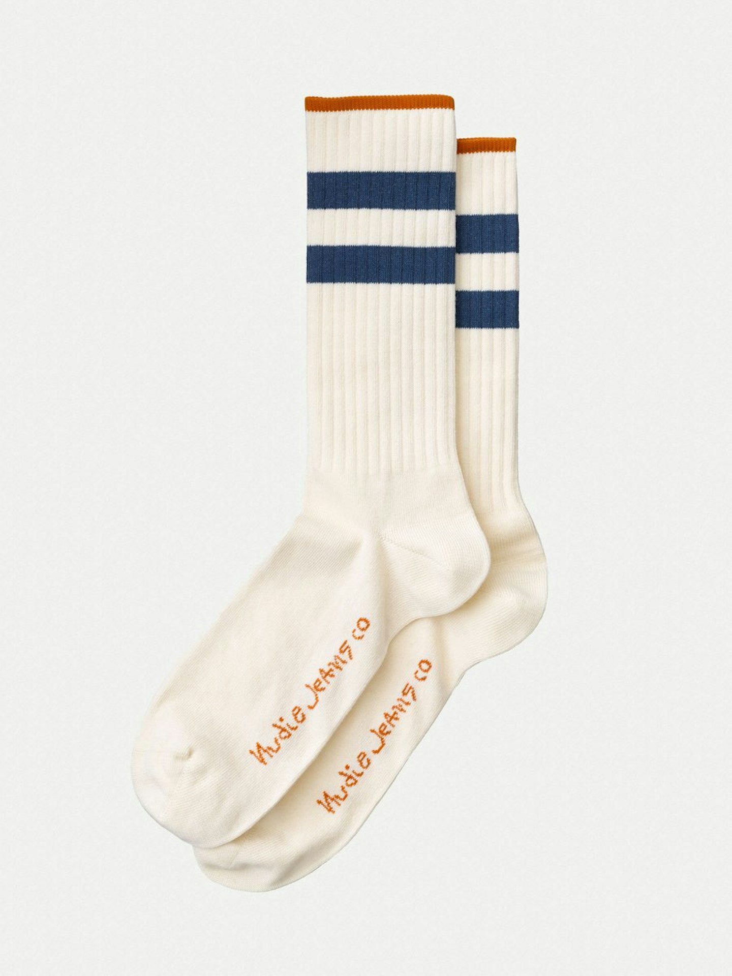 Nudie Jeans, Amundsson Sport Socks White/Navy, £9