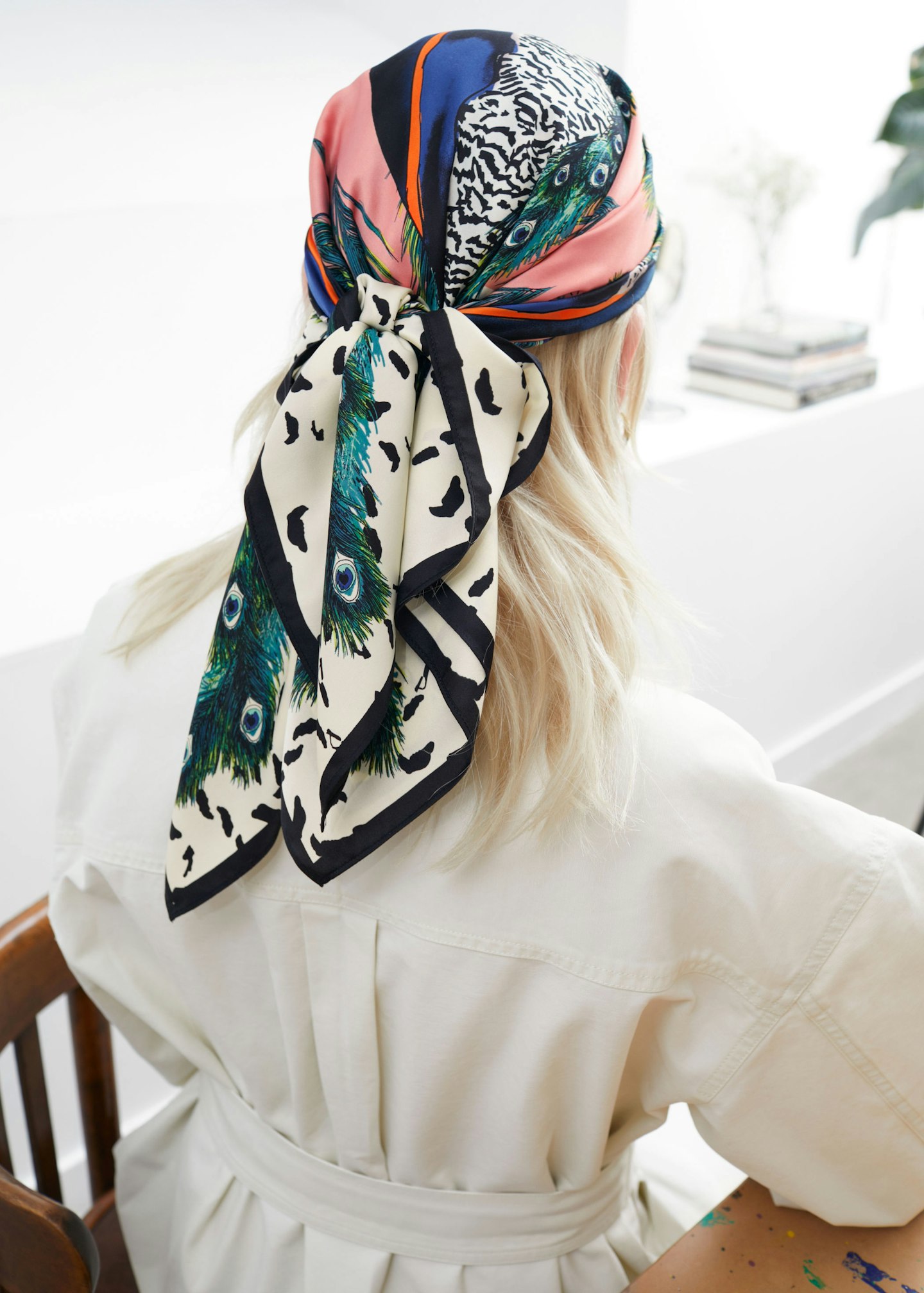 & Other Stories, Peacock Graphic Printed Scarf, £35