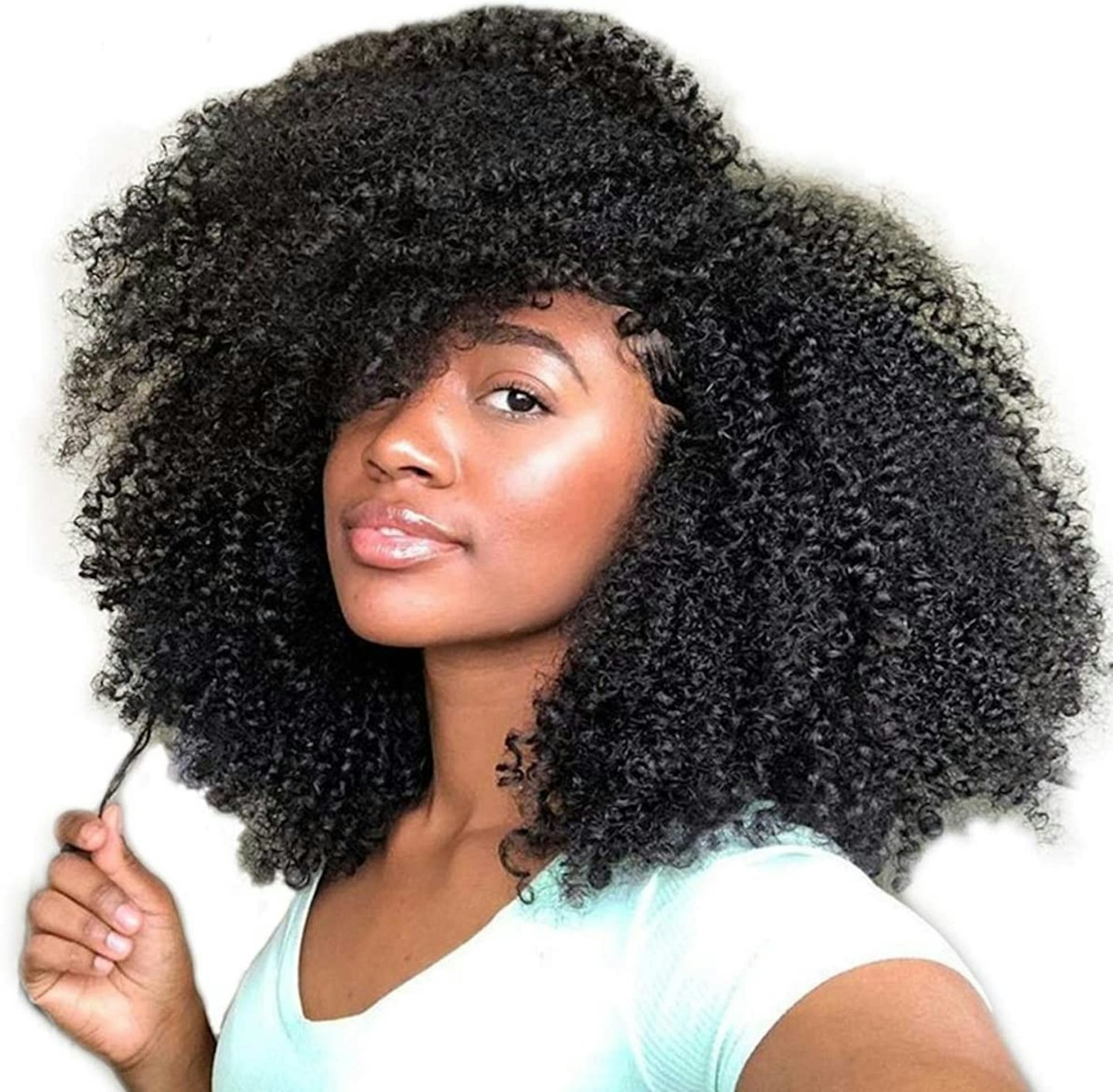 B 4C Afro Kinky Curly Clip in Hair Extensions 16 Inches