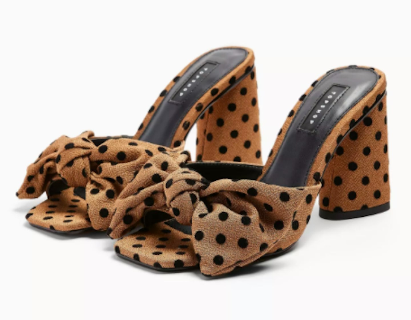 SAUCY Multi Polka Dot Bow Mules