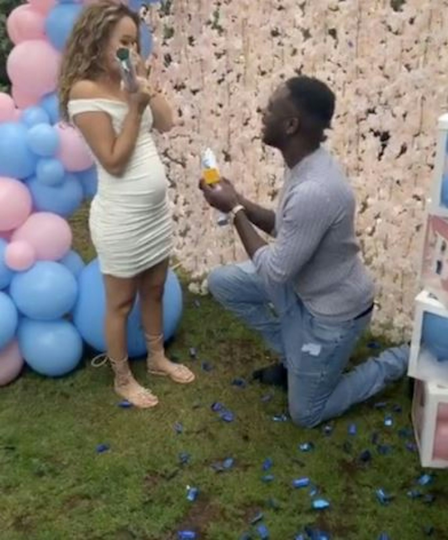 Marcel Somerville proposes to his girlfriend Rebecca Viera