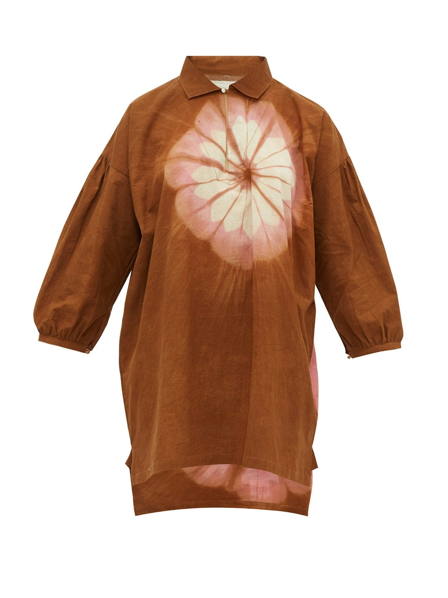 Story MFG, Bebe Floral-Dyed Organic-Cotton Minidress, £345