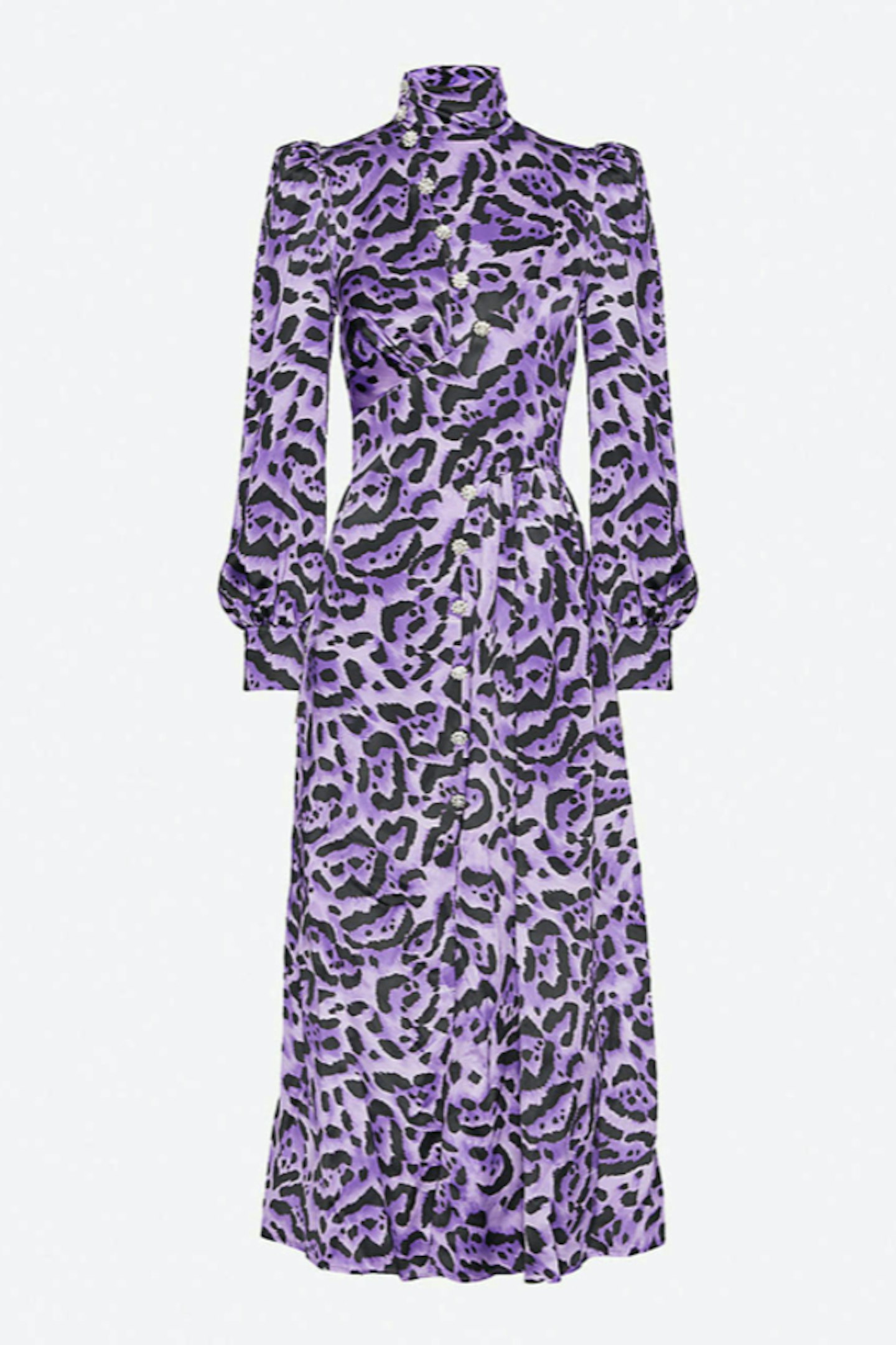 Alessandra Rich, High Neck Leopard Print Dress, Rent From £95