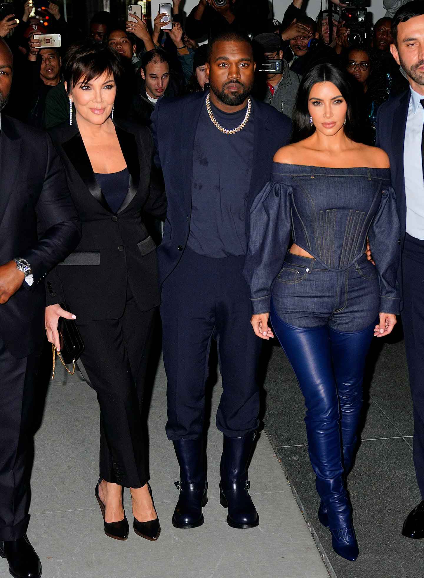 Kris Jenner, Kanye West and Kim Kardashian