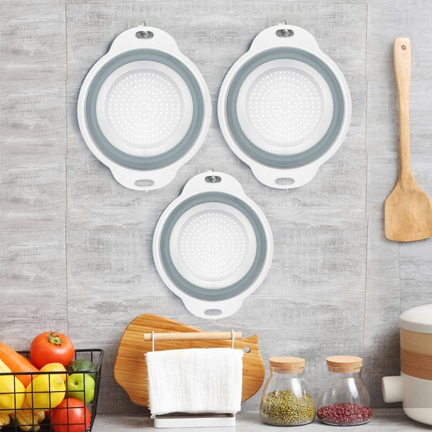 Collapsible Silicone Colander Set of 3