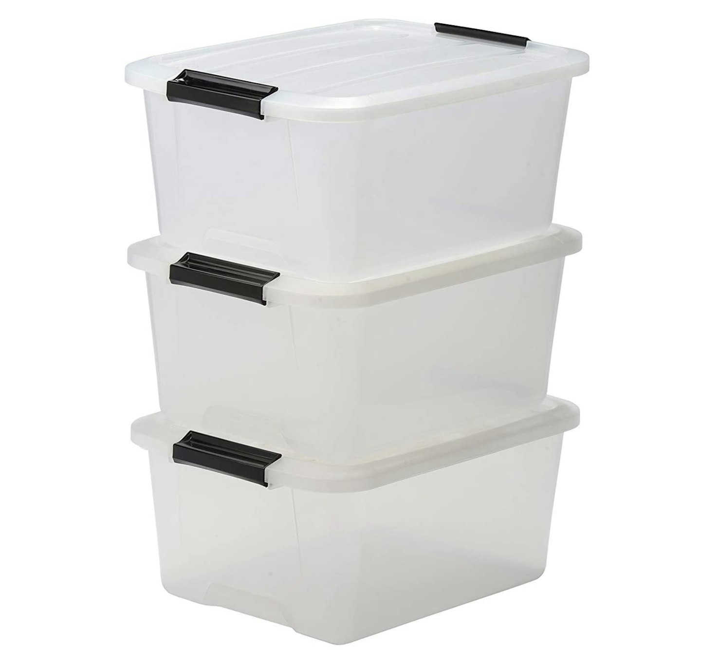 Iris Stack and Pull Storage Top Box 15L, Set of 3