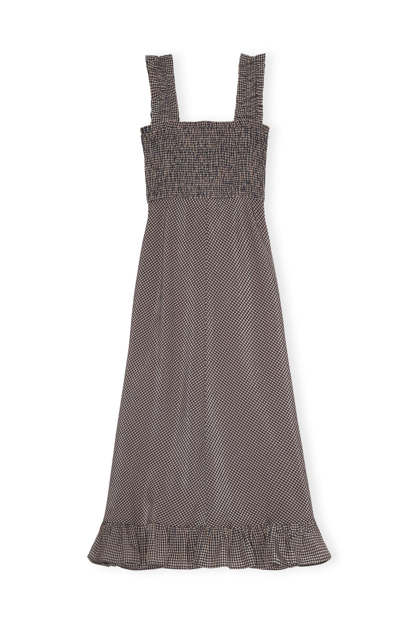 Ganni, Sleeveless Seersucker Maxi Dress, £210