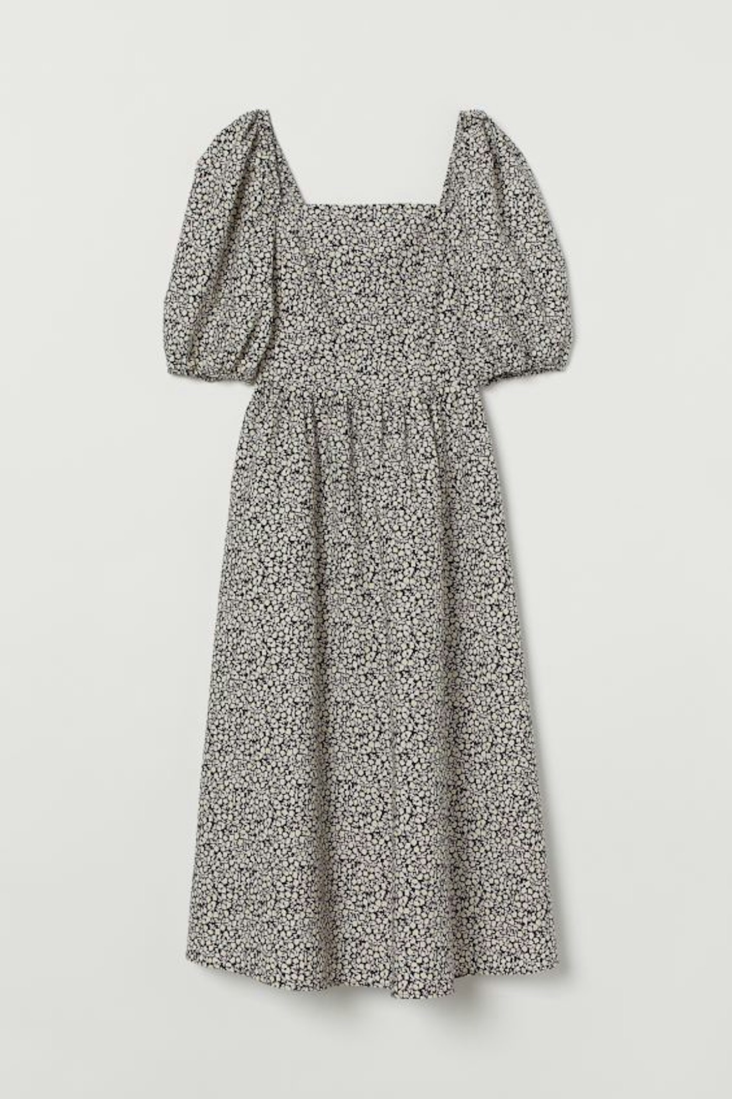 H&M, Puff-sleeved cotton dress, £24.99