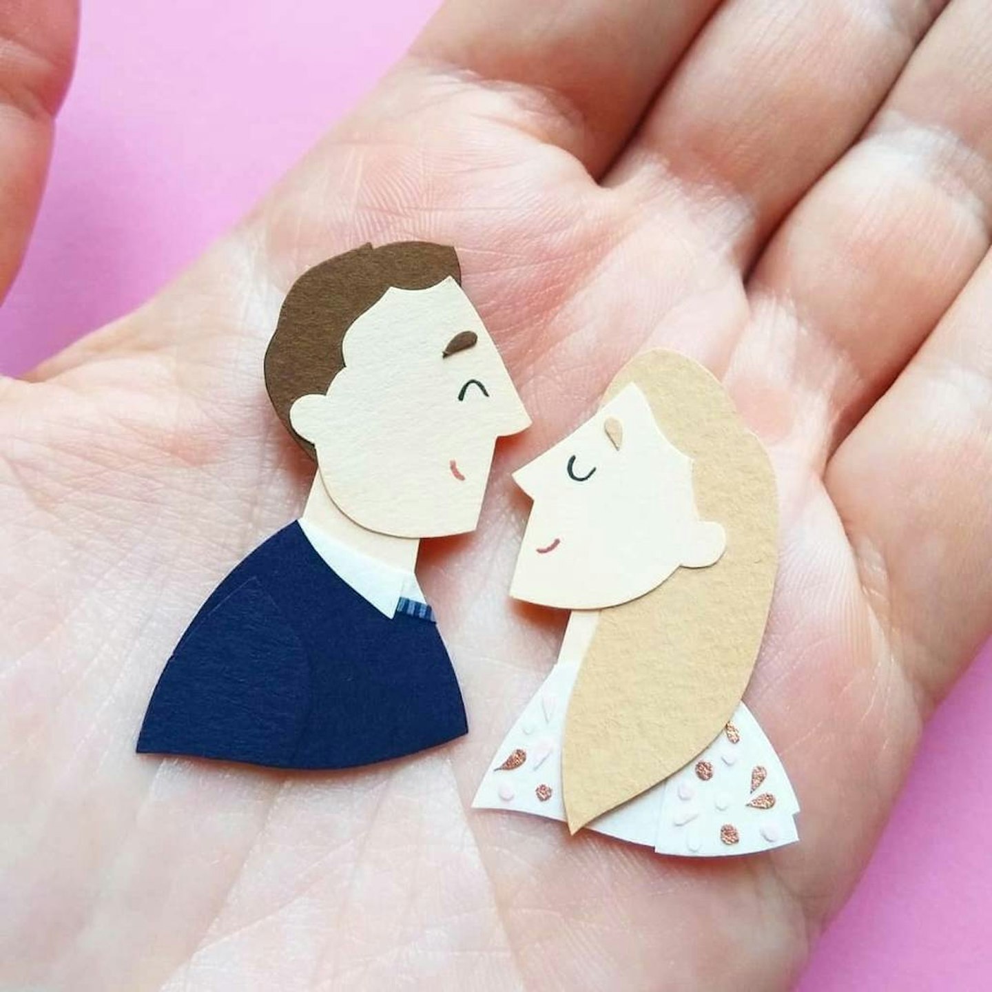 Custom Made Paper Cut Couple Portrait, Not On The High Street