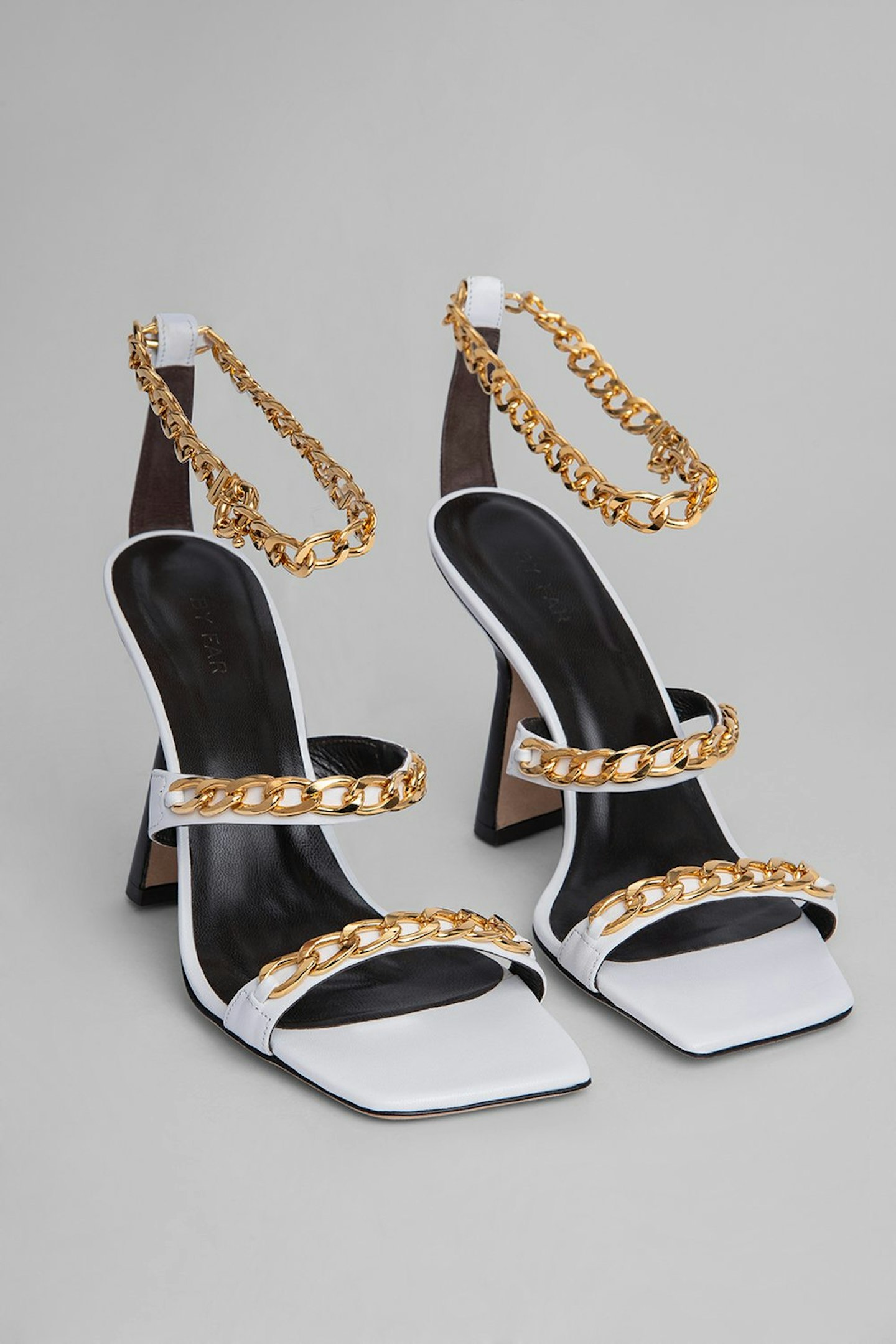 By Far, Gina White Nappa Leather Sandals, £405