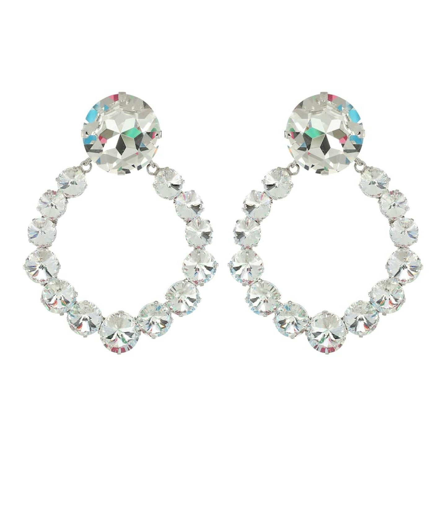 Alessandra Rich, Crystal Clip-On Earrings, £230