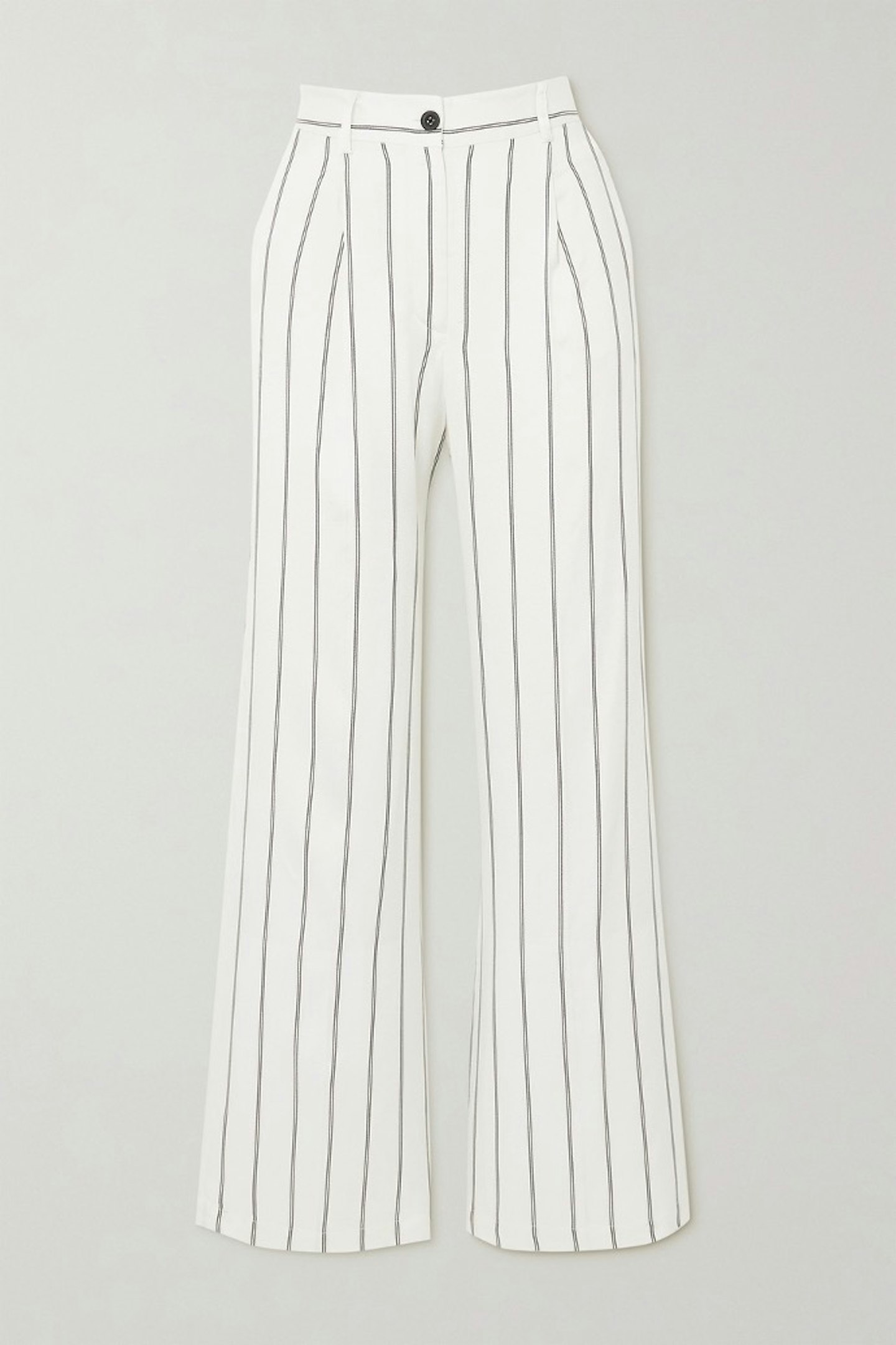 ANINE BING, Ryan striped herringbone-jacquard straight-leg pants, £220