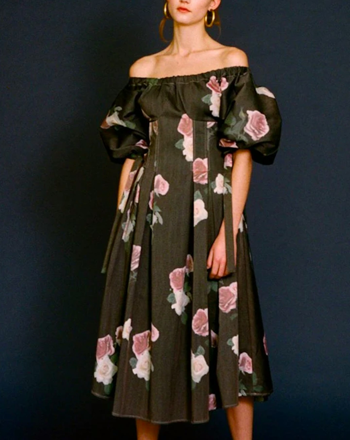 Rose Print Greta Dress, WAS £735 NOW £221