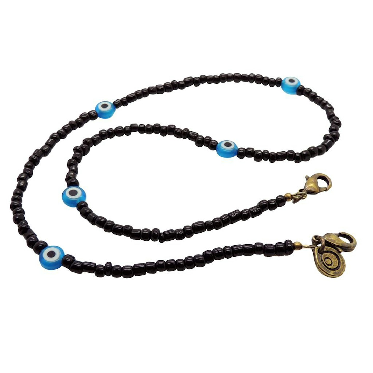 Dana Levy, Evil Eye Charm Beaded Face Covering Chain, £80