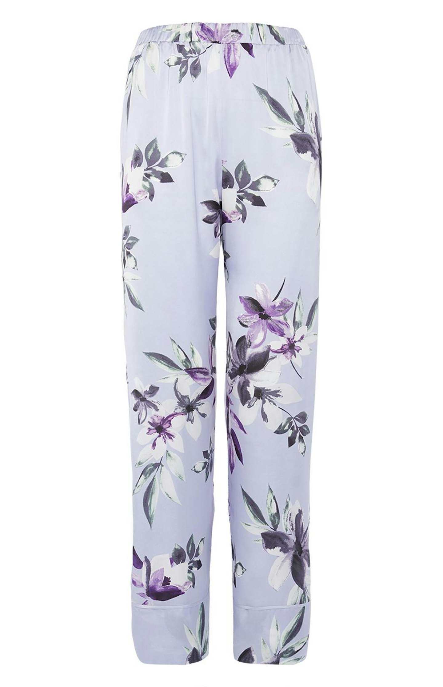 Primark, Blue Satin Floral Pattern Trousers, £10