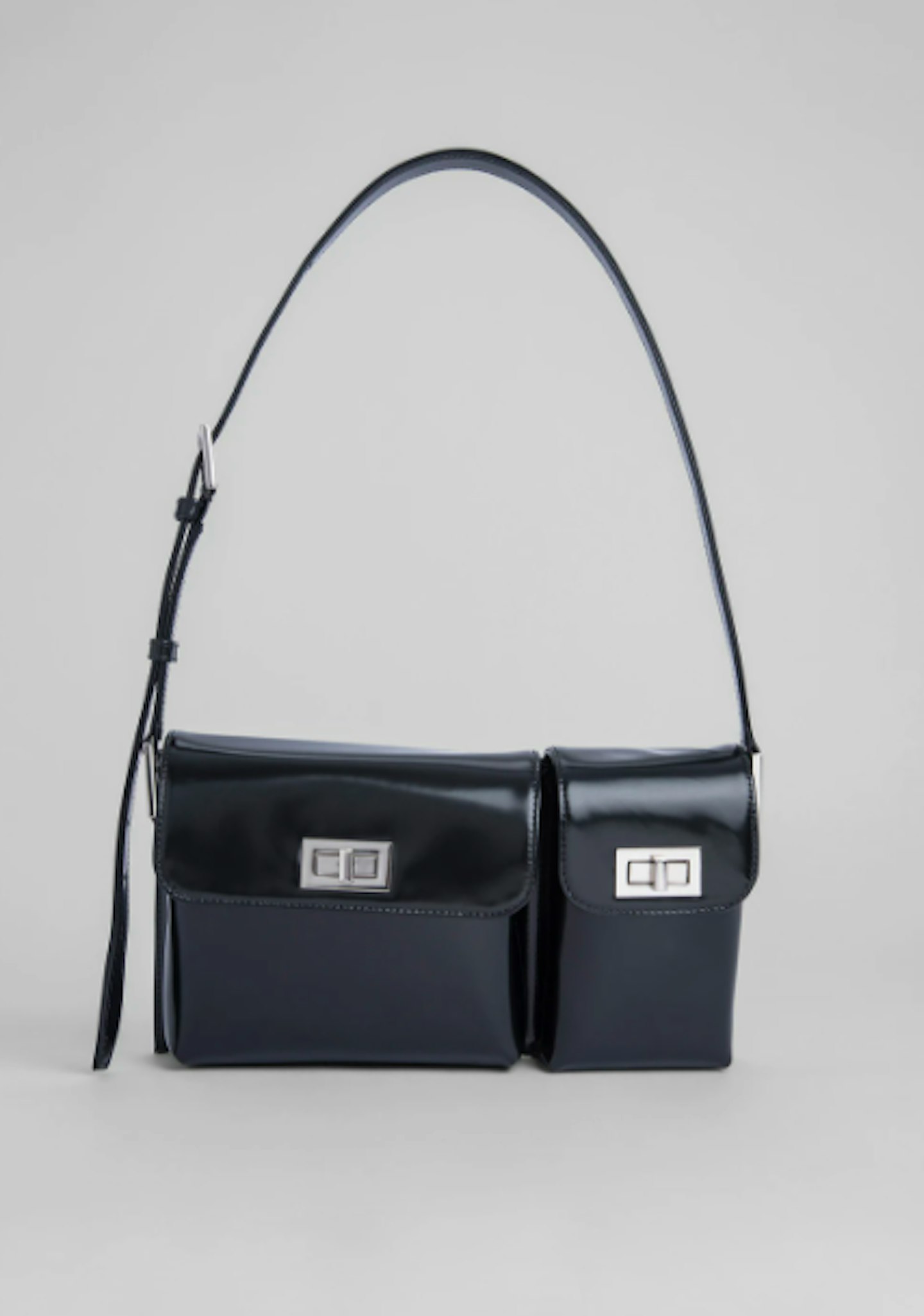 By Far, Billy Black Semi-Patent Leather, £435