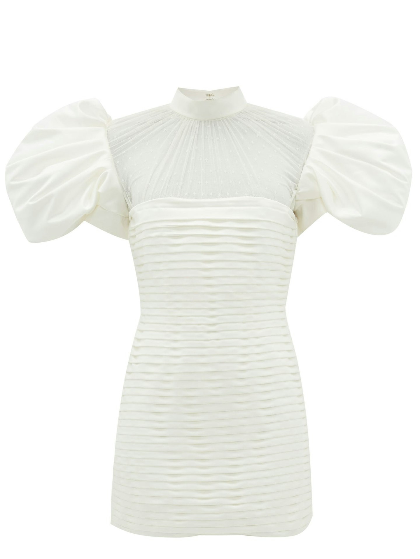 Richard Quinn, Puff-Sleeved Satin Minidress, £1,680