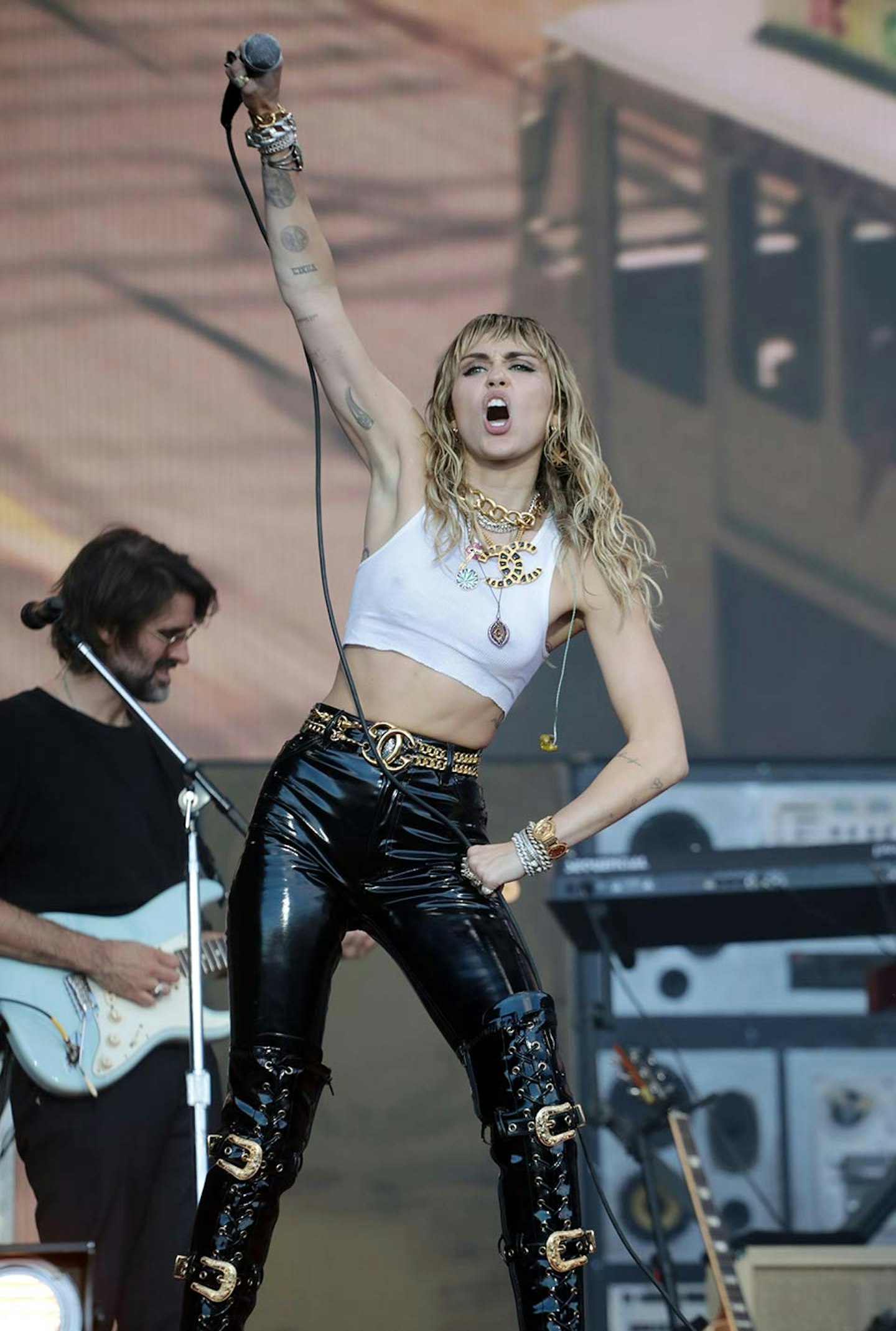 Miley Cyrus performs at Glastonbury (2019)