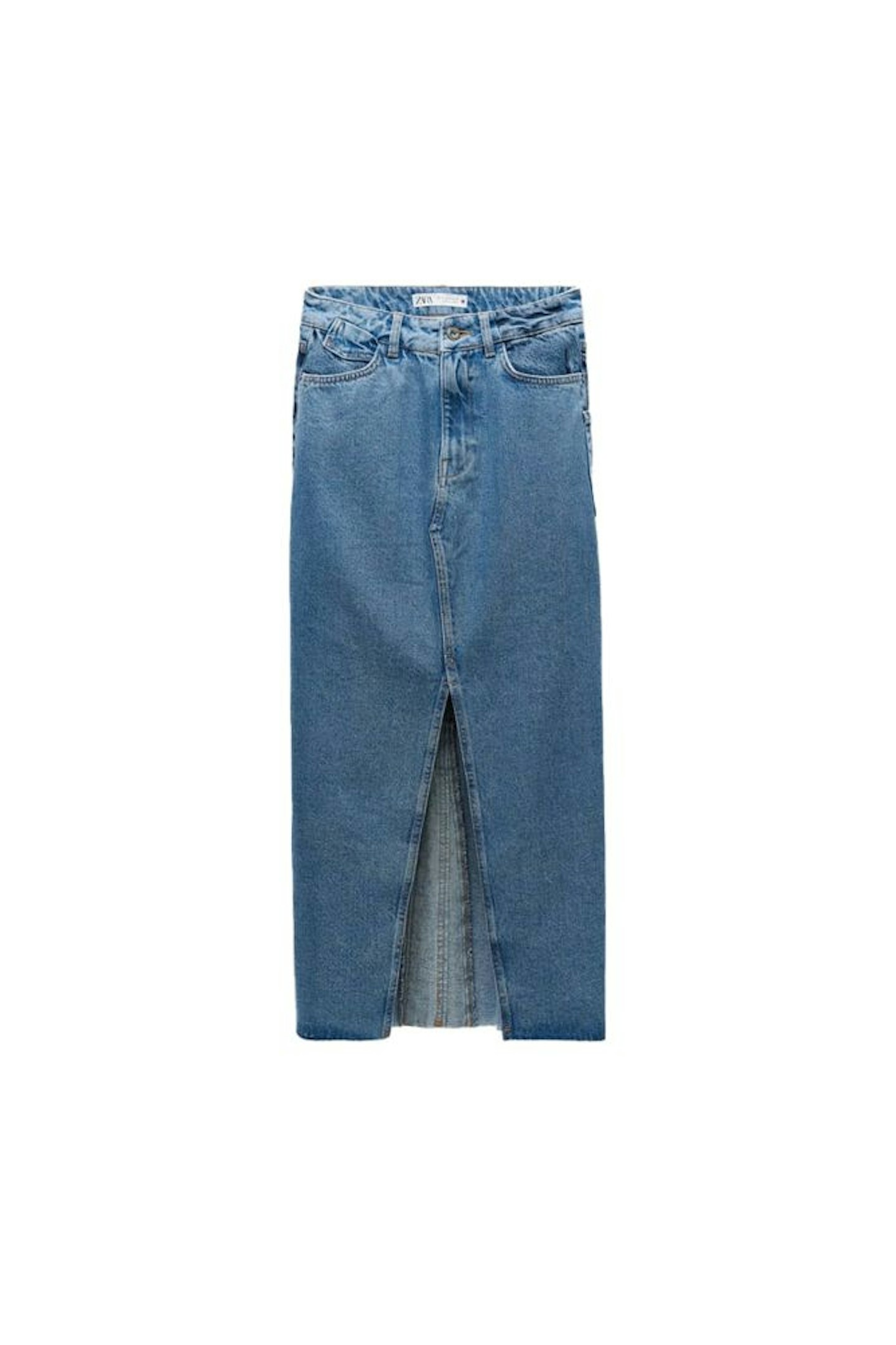 Zara, Denim Patchwork Skirt, £25.99