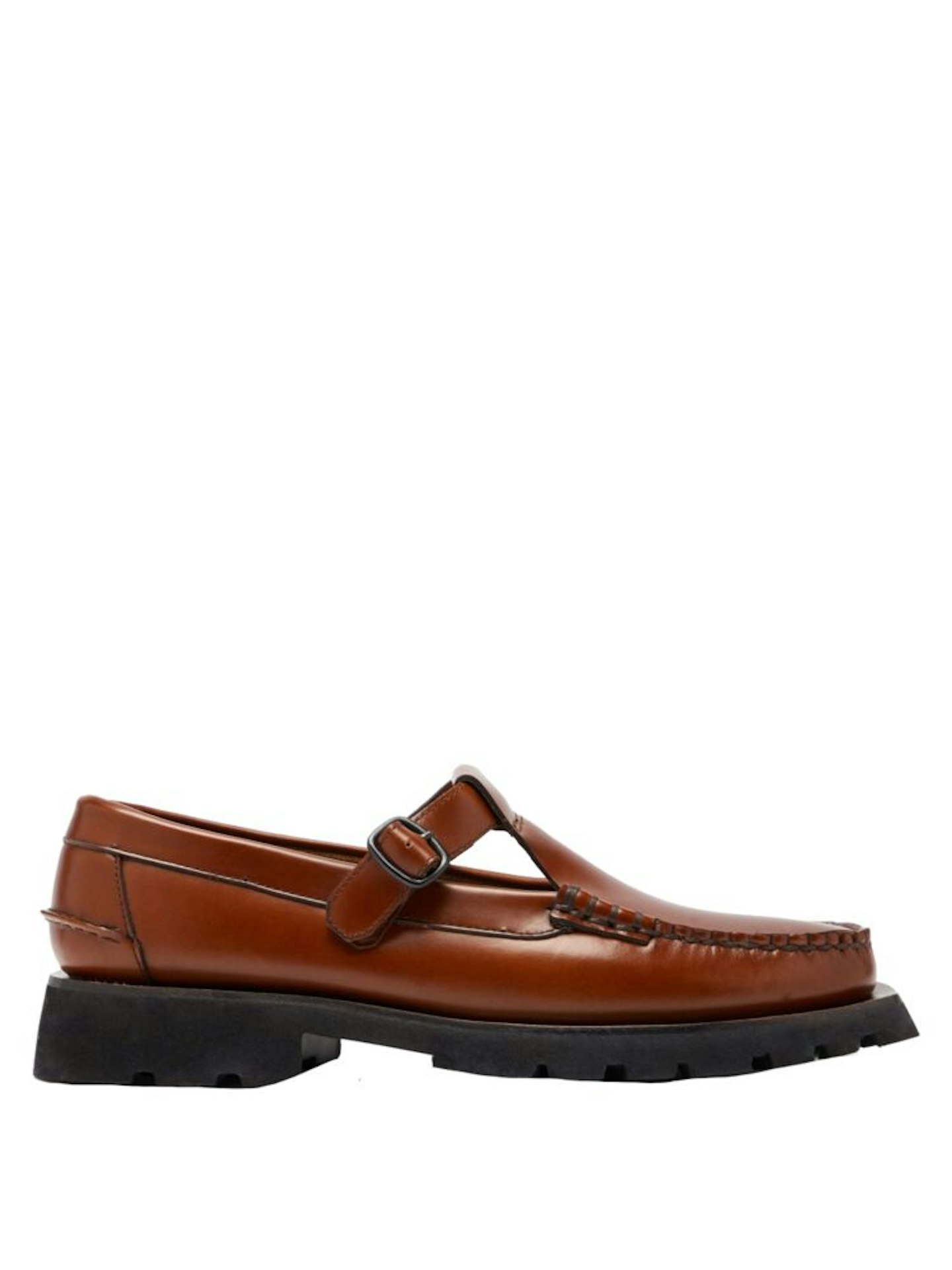 Hereu, Alber Tread-Sole T-Bar Leather Loafers, £315